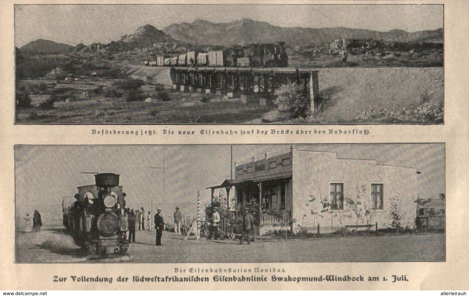 Zur Vollendung Der Südwestafrikanischen Eisenbahnlinie Swakopmund-Windhock /Druck, ,entommen Aus Zeitschrift /1902 - Ohne Zuordnung