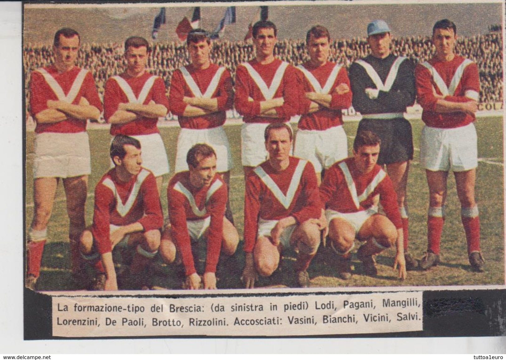 Calcio Football Soccer Brescia 1965 Su Cartoncino D'epoca - Altri & Non Classificati