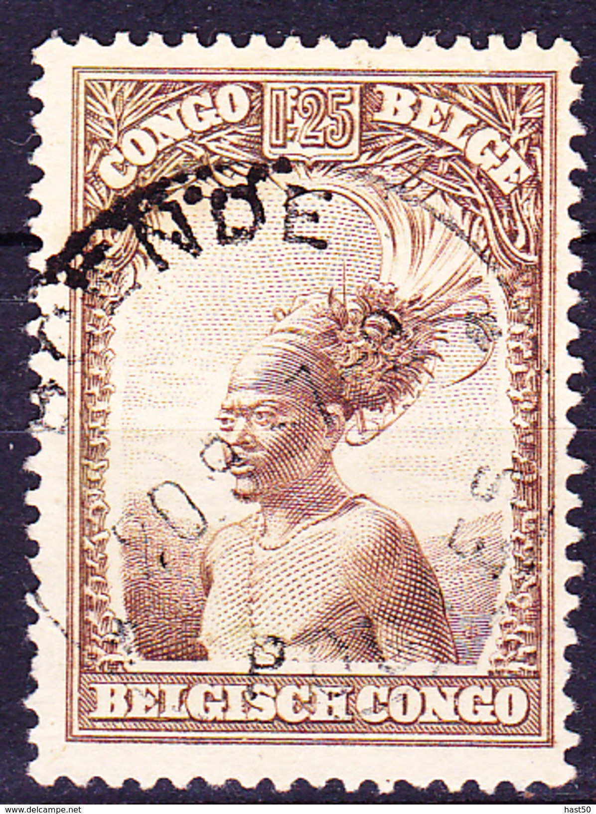 Belgisch-Congo Congo-Belge - Mangbetu-Häuptling (MiNr: 139) 1931 - Gest. Used Obl. - Gebraucht