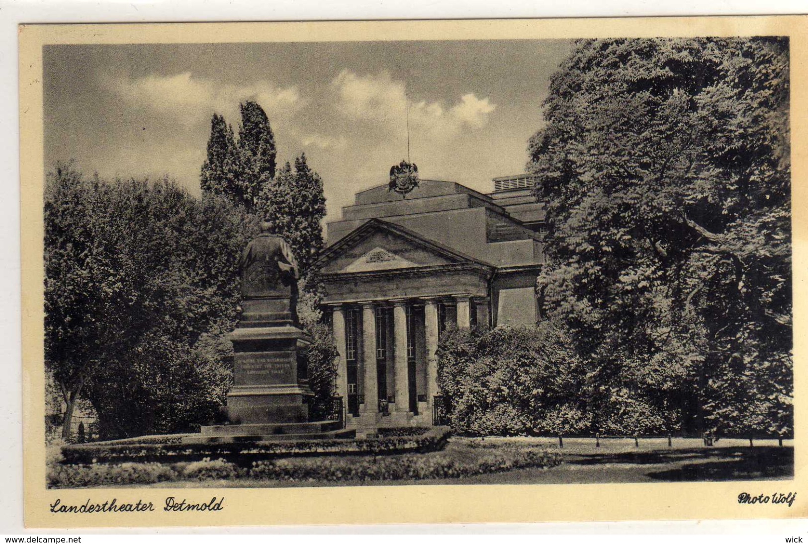 AK Detmold -LANDESTHEATER Detmold -seltene Foto-AK Photo Wolf Gel. 1935 - Detmold