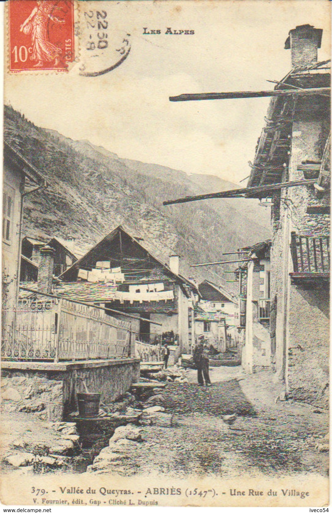 1909  Abriès  Vallée Du Queyras " Une Rue Du Village " - Guillestre