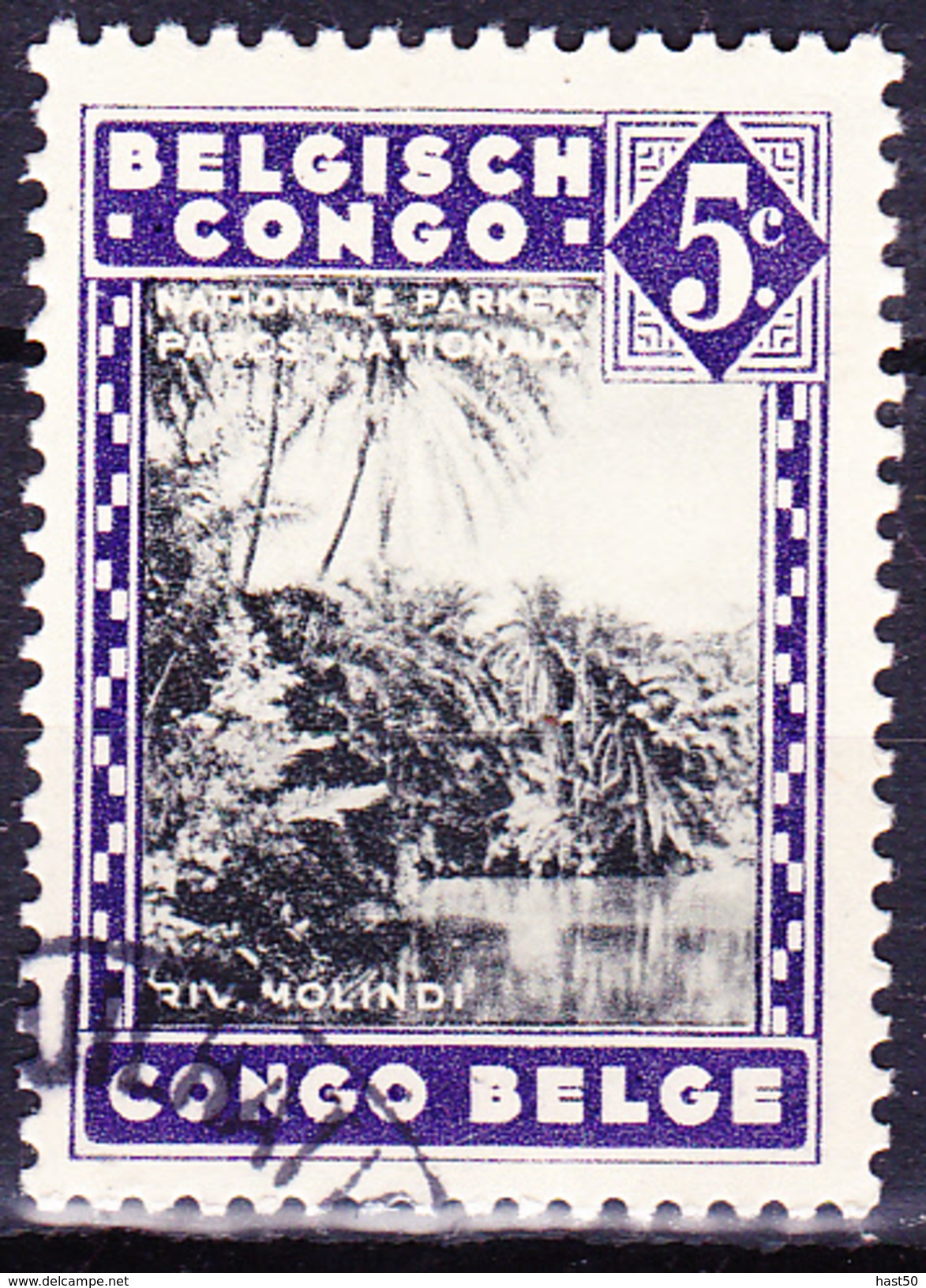 Belgisch-Congo Congo-Belge - Molindifluss/Molindi River (MiNr: 173) 1935 - Gest. Used Obl. - Usati