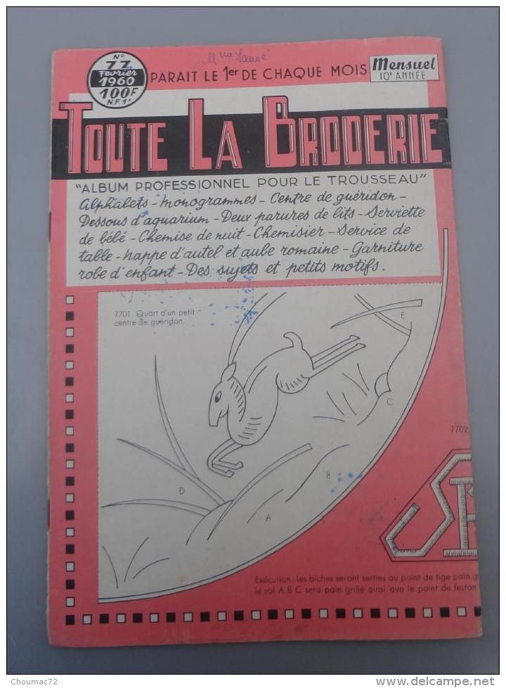 005, Loisirs Créatifs, Toute La Broderie - 1960 N° 77 - Autres & Non Classés