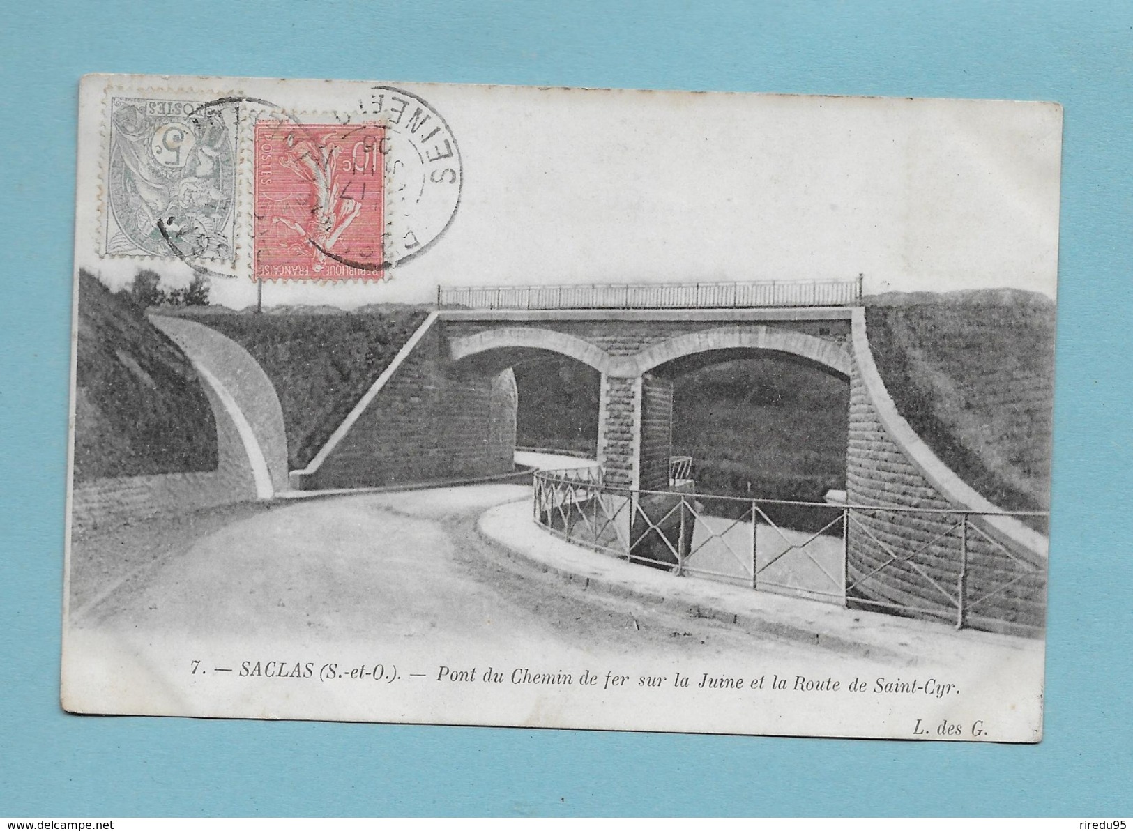 CPA  91 SACLAS PONT DU CHEMIN DE FER VERS LA JUINE ET LA ROUTE DE SAINT CYR - Autres & Non Classés