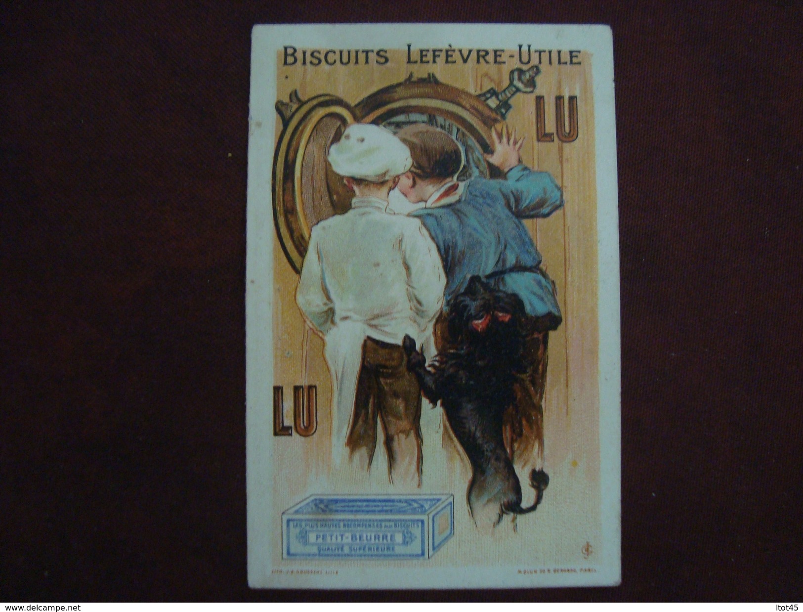 Chromo Biscuits Lefèvre-Utile LU Calendrier 1900 - Lu