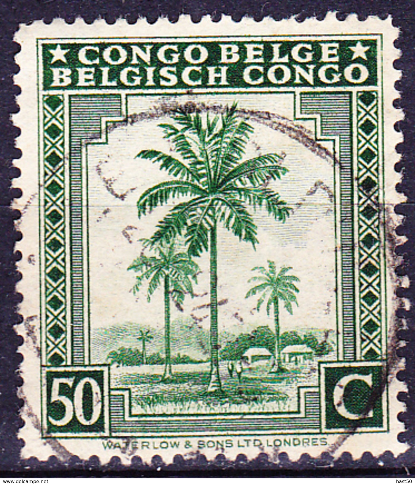 Belgisch-Congo Congo-Belge - Ölpalmen (Elaeis Guineensis) (MiNr: 231) 1942 - Gest. Used Obl. - Gebraucht