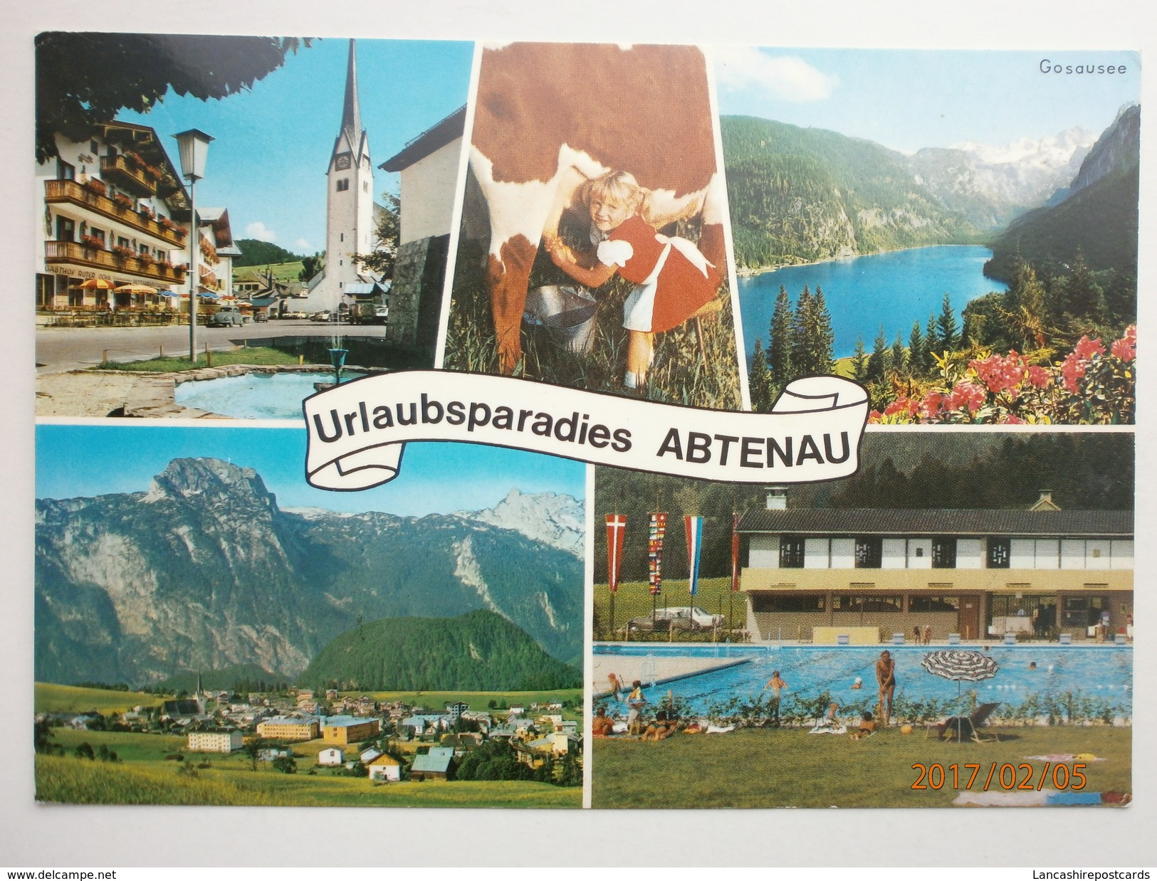 Postcard Urlaubsparadies Abtenau Salzburg Multiview Used 1980 My Ref B2303 - Abtenau