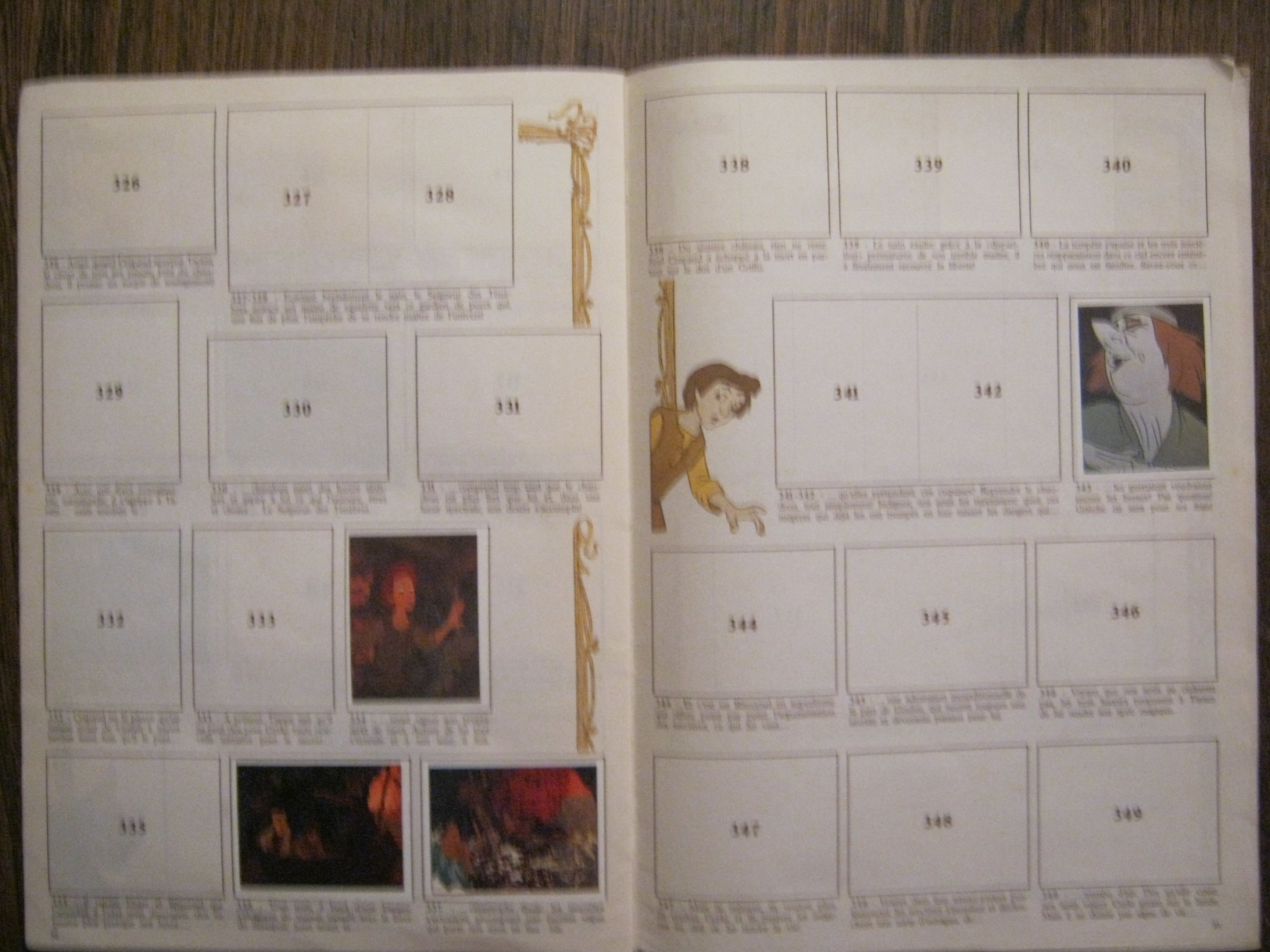 ALBUM PANINI-1985-"TARAM et LE CHAUDRON MAGIQUE"-43 images collées -