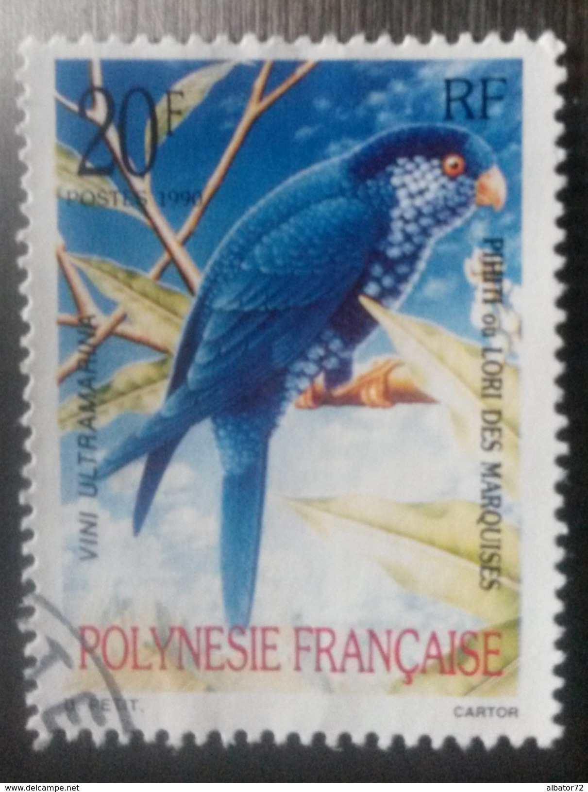 &hearts; Polynésie Française YT 361  - Oiseau - 1990 - Oblitéré - Oblitérés