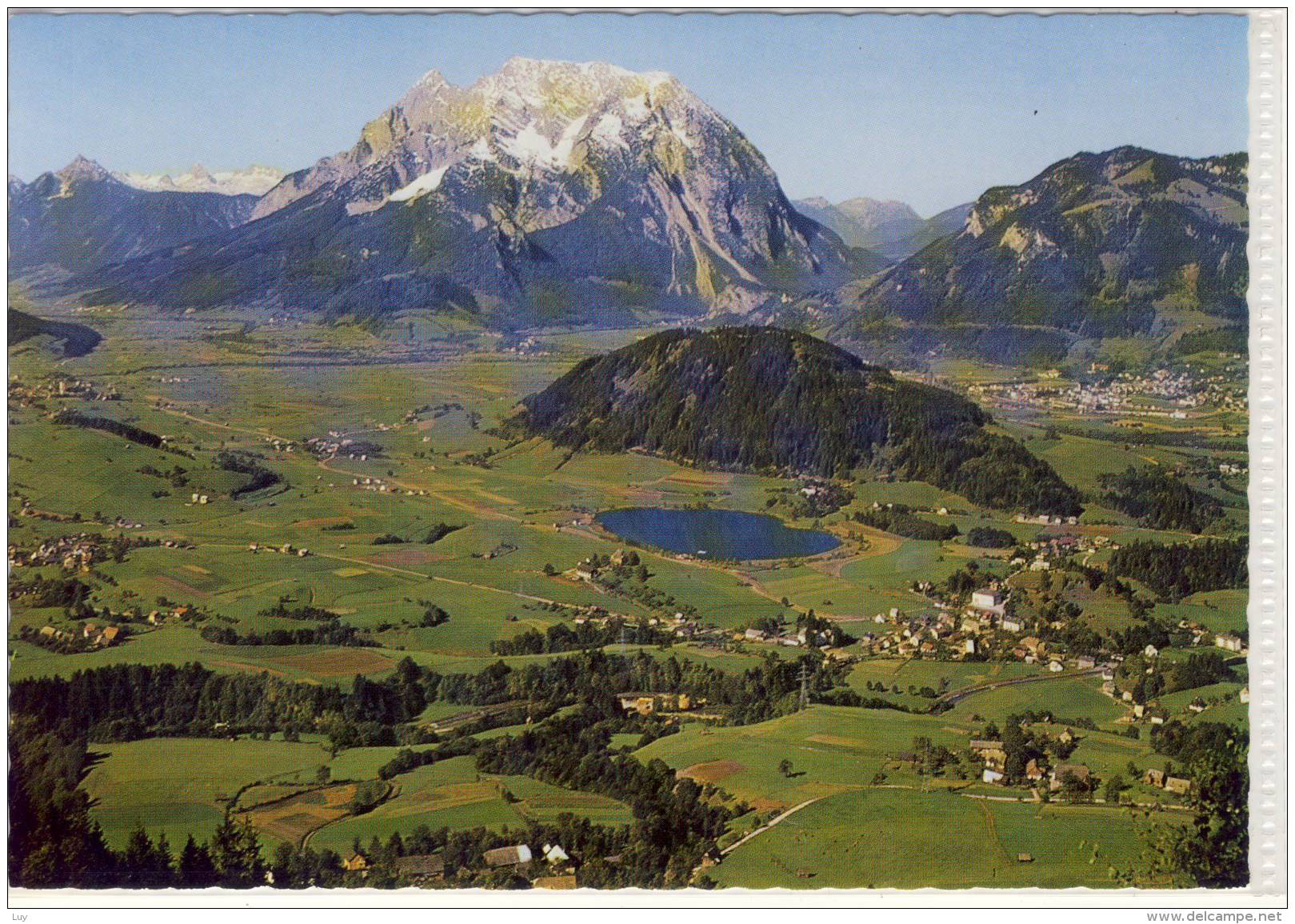 AIGEN Im Ennstal, Luftbild, Panorama Mit Dachstein Und Grimming - Sonstige & Ohne Zuordnung