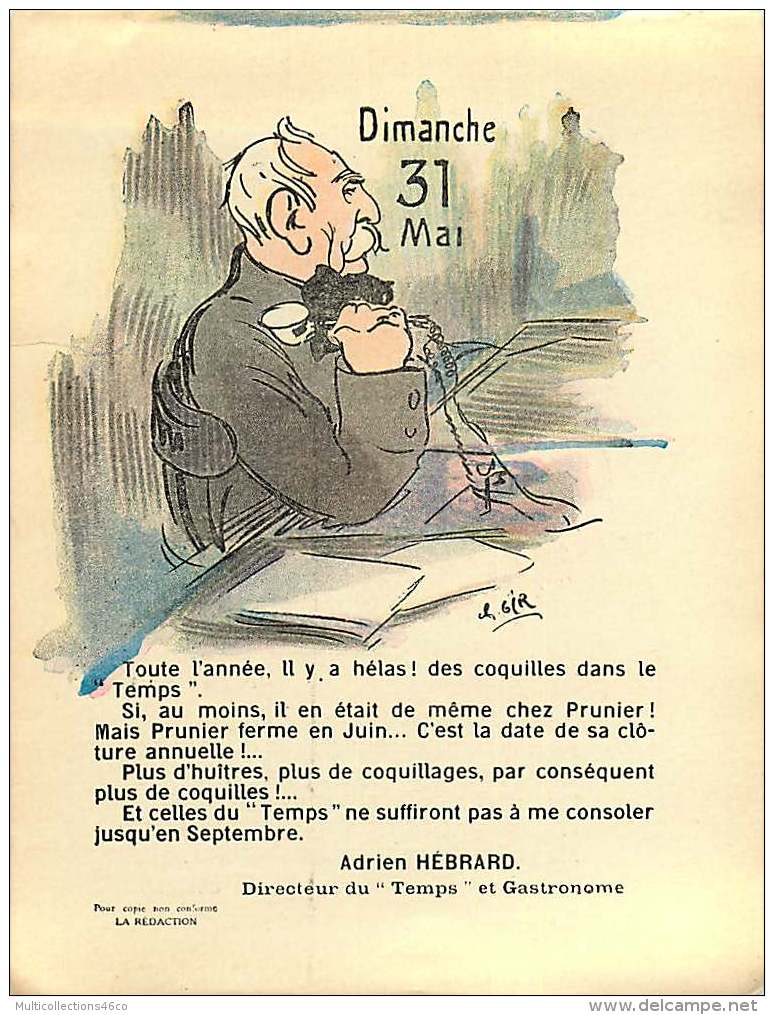 050217 - Feuille Extraite De L'ALBUM REVUE Des OPINIONS CALENDRIER 1914 éphéméride - 13 JUIN BOILEAU HEBRARD - Collections