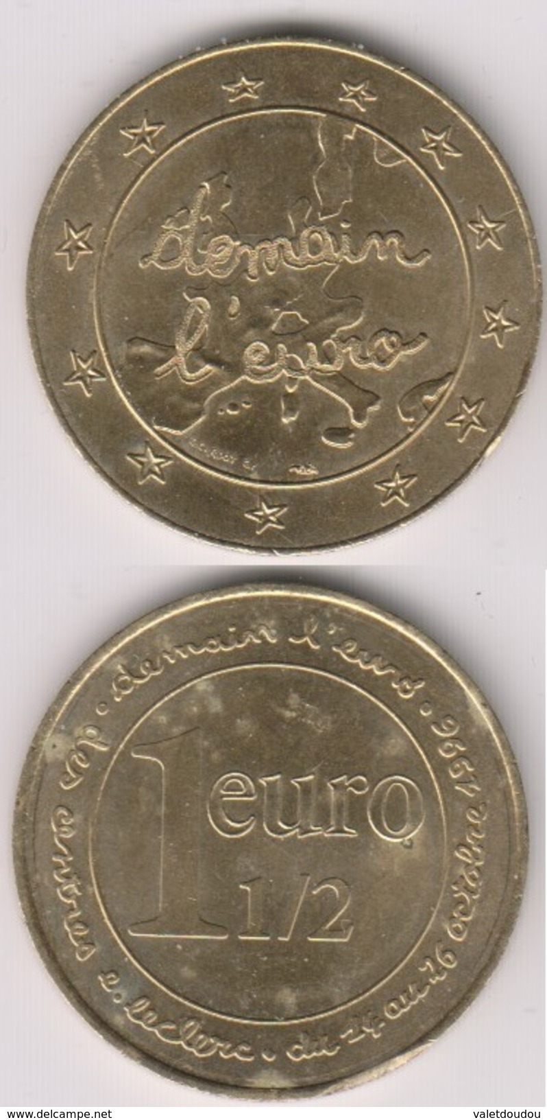 Centre E.LECLERC .. Demain L'Euro 1,5 Euro. 1996. - Specimen