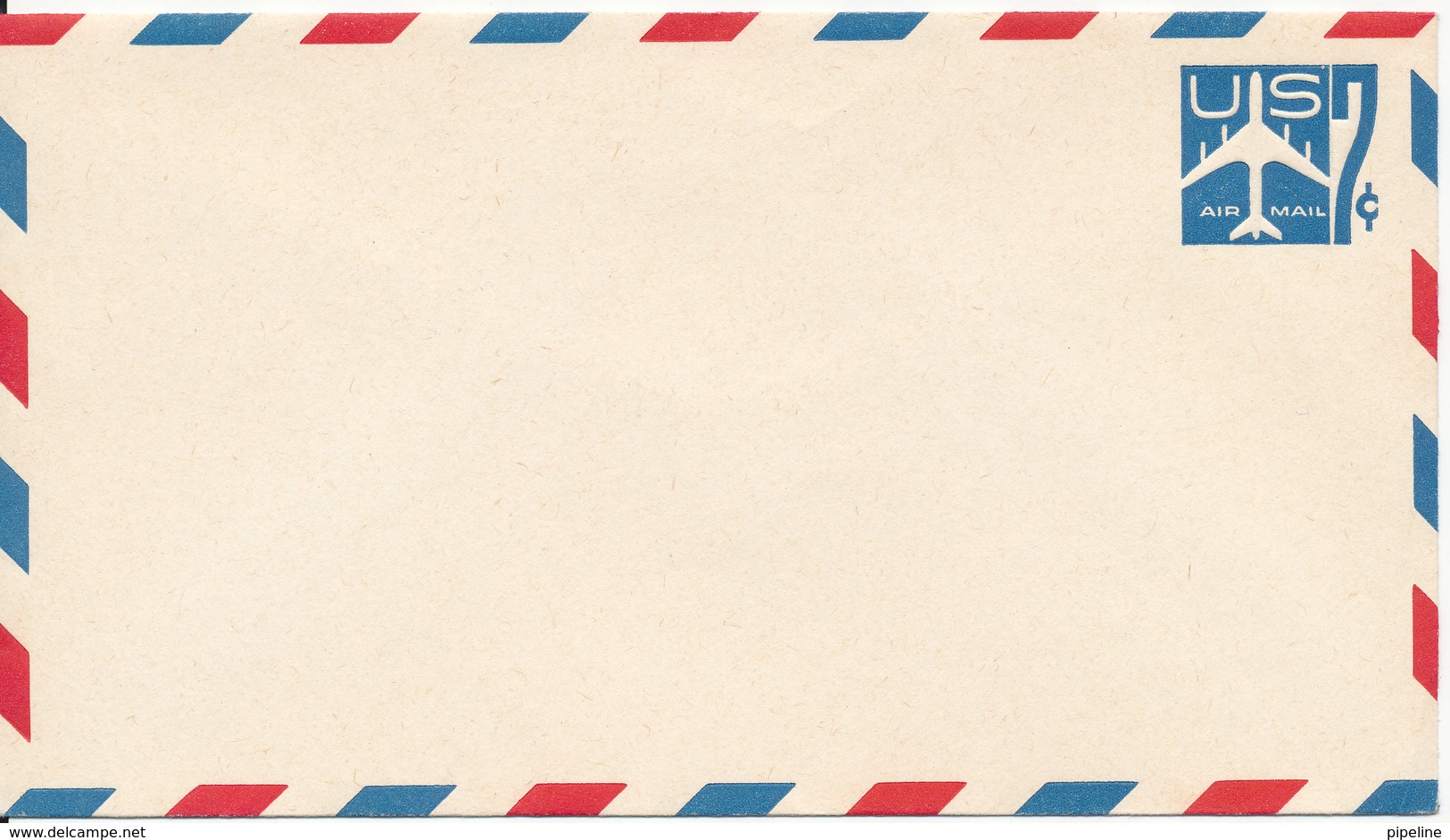 USA Postal Stationery Air Mail Cover In Mint Condition 7 C Aeroplane Blue - 1941-60
