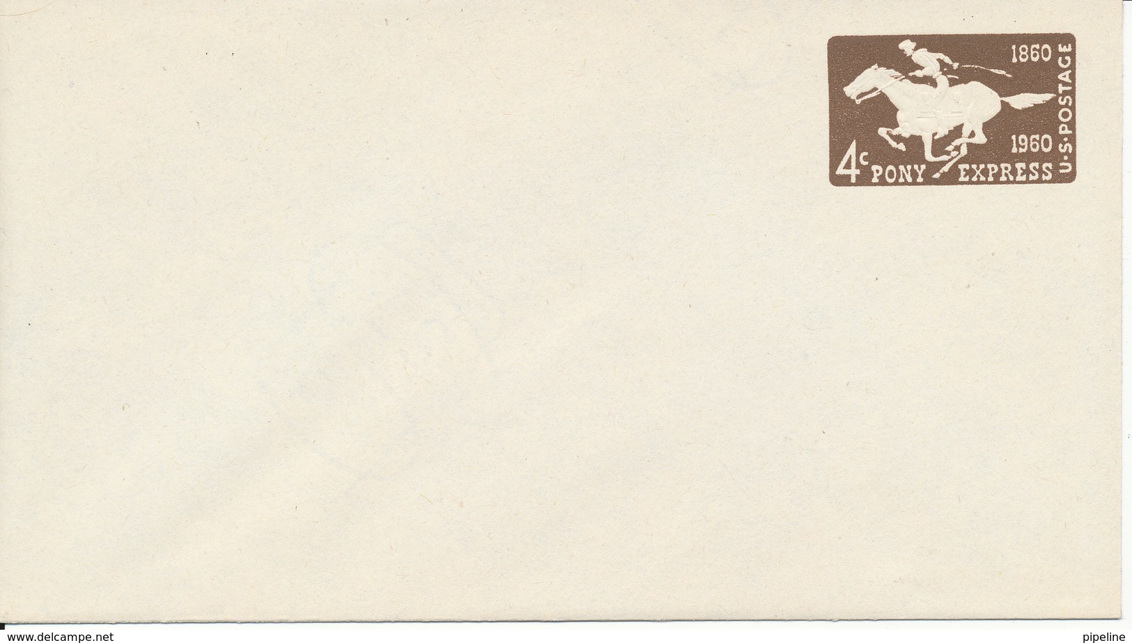 USA Postal Stationery Air Mail Cover In Mint Condition 4 C Pony Express Brown - 1941-60