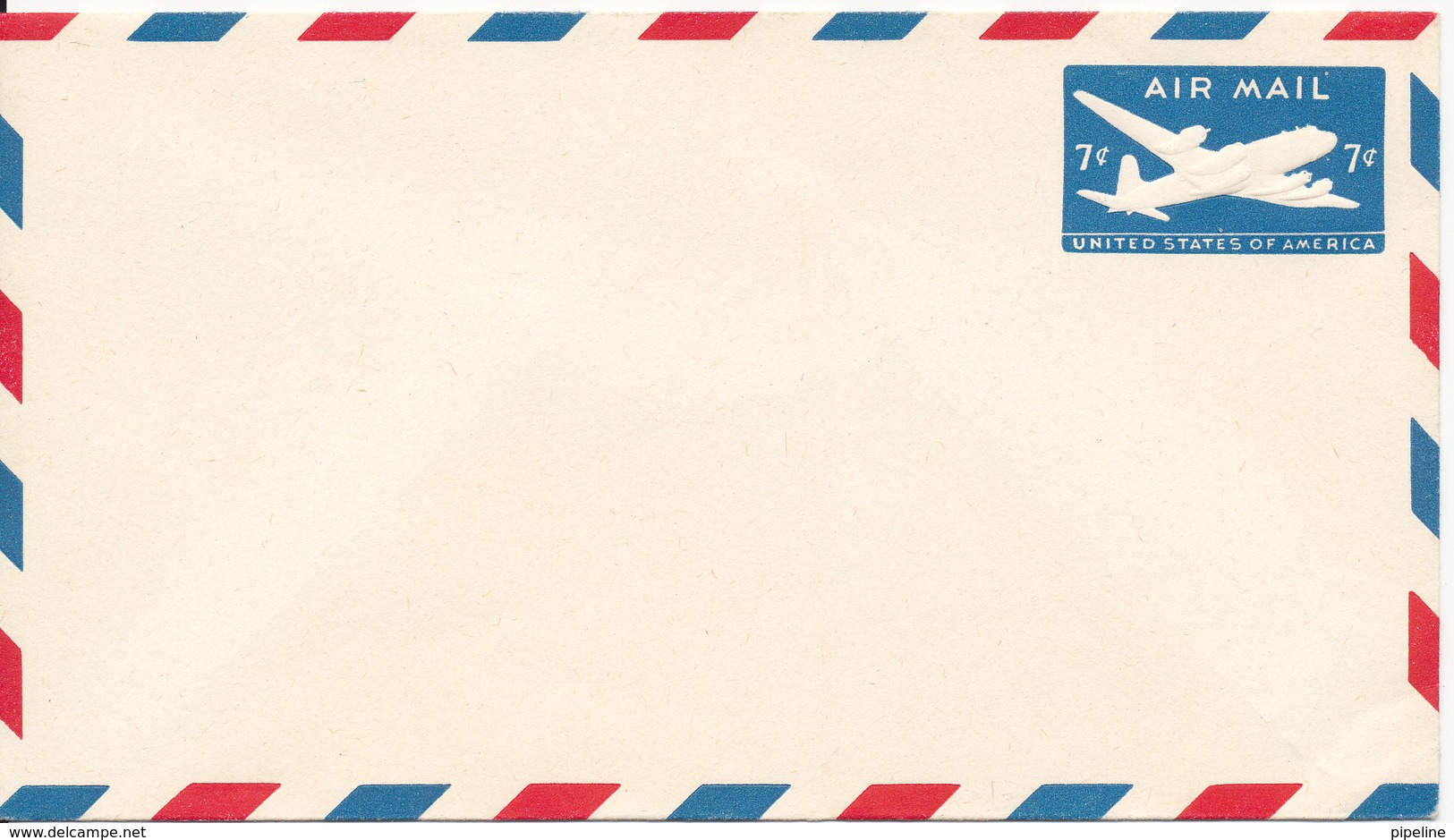 USA Postal Stationery Air Mail Cover In Mint Condition 7c Aeroplane Blue - 1941-60