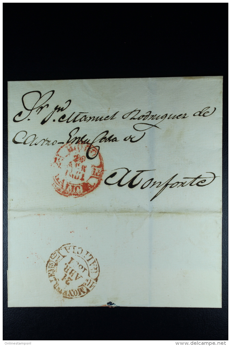 Spain: De Lugo A Monforte De Lemos  Cover  Llegada 21-4-1851 - ...-1850 Prephilately