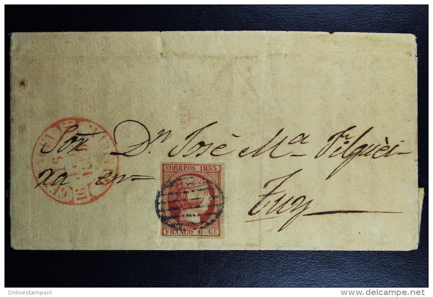 Spain: Complete Cover Fuy Ed. 17 Mi Nr 17 , 1853 - Storia Postale