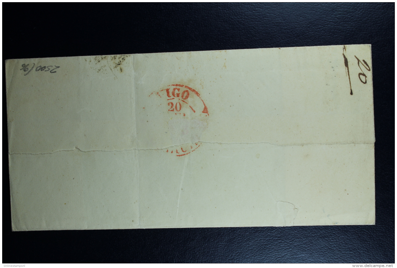 Spain: Cover De Caldas De Reyes A Vigo Ed. 17 Mi Nr 17 , 1853 - Storia Postale