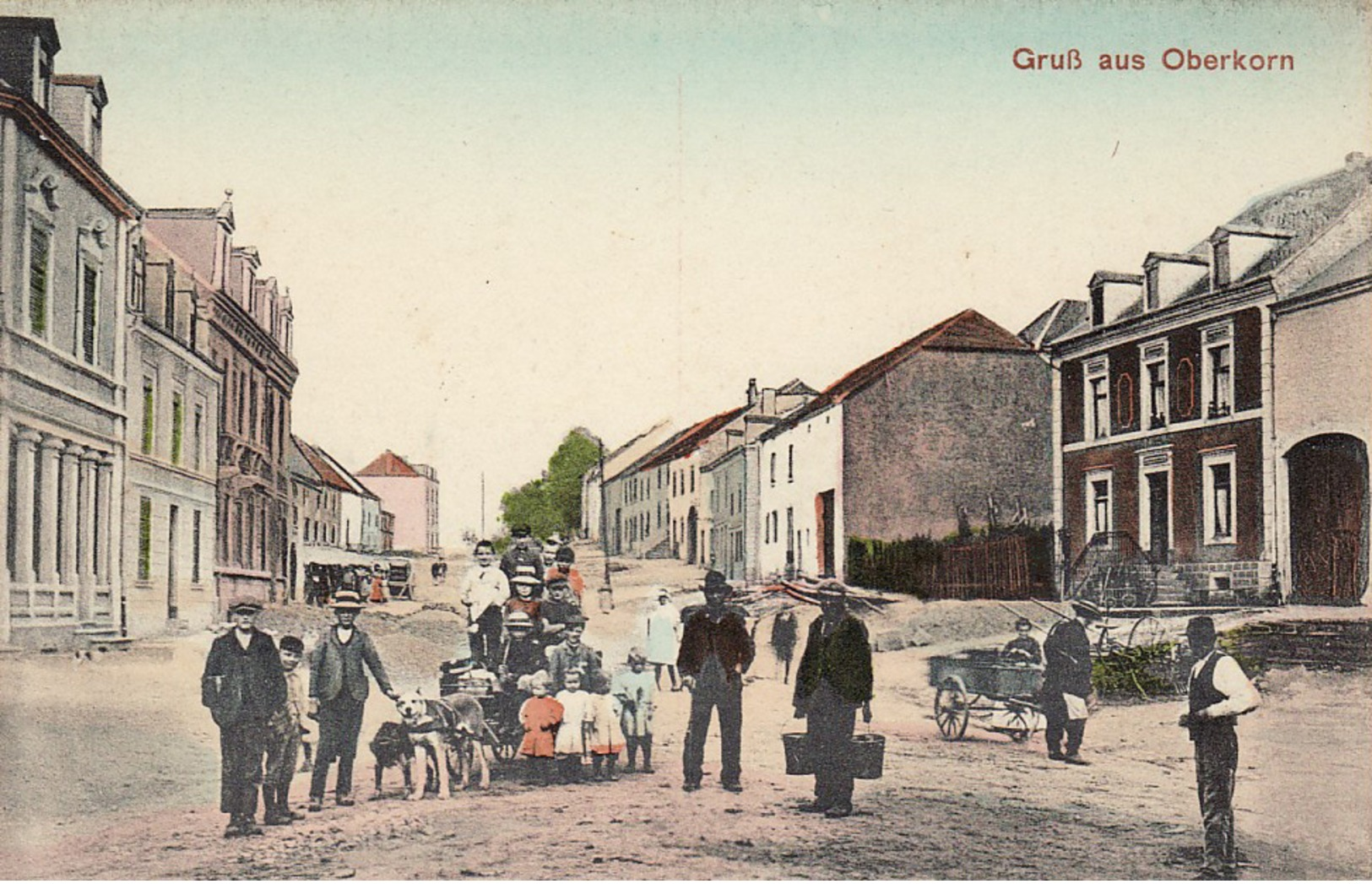 Strassenszene, Leute, Scène Ds La Rue Vers Belvaux, OBERKORN, OBERCORN, Carte Jamais Utilisée - Differdange