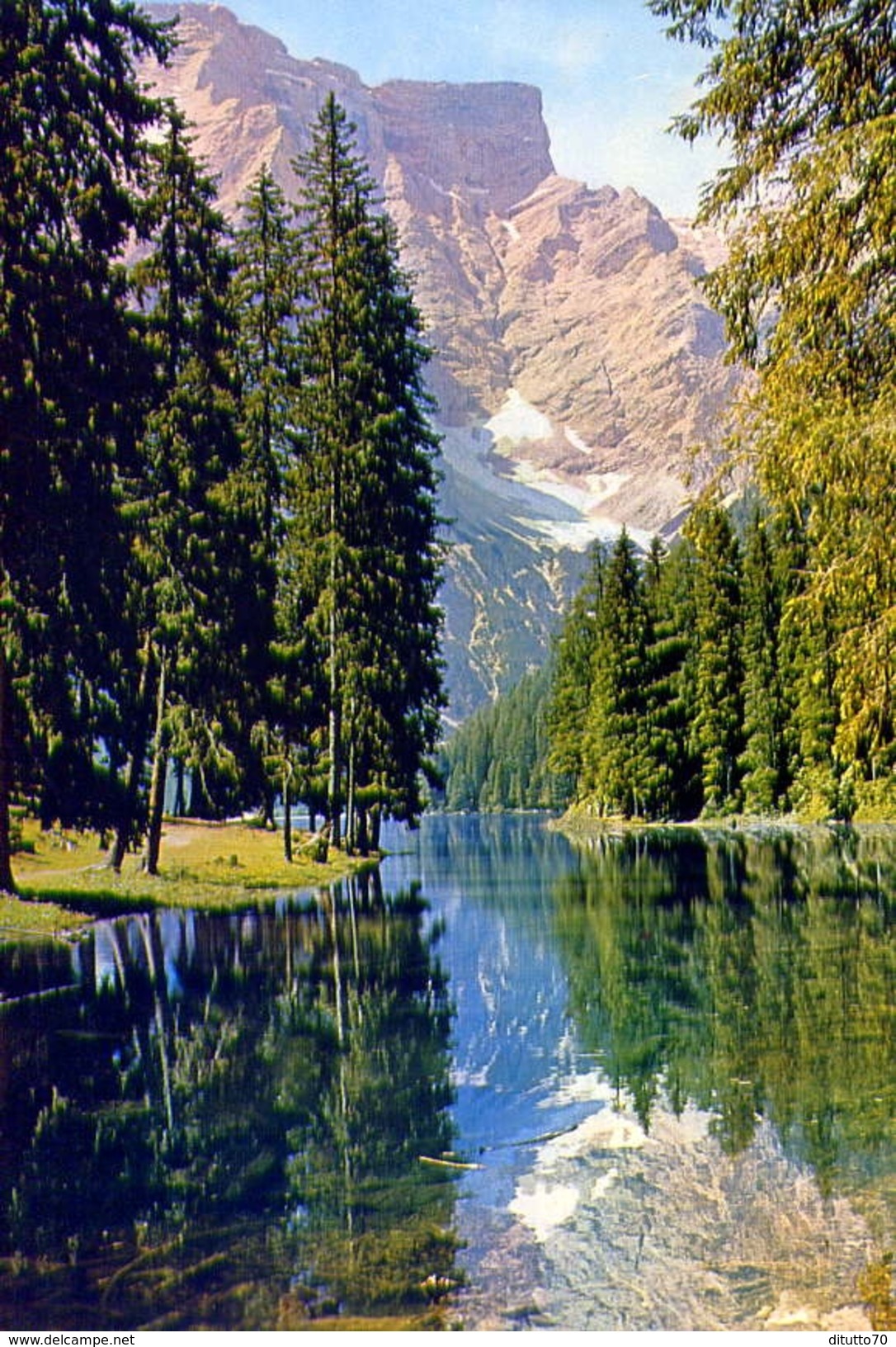 Lago Di Braies - Verso La Croda Del Becco -102t - Formato Grande Viaggiata - E - Trento