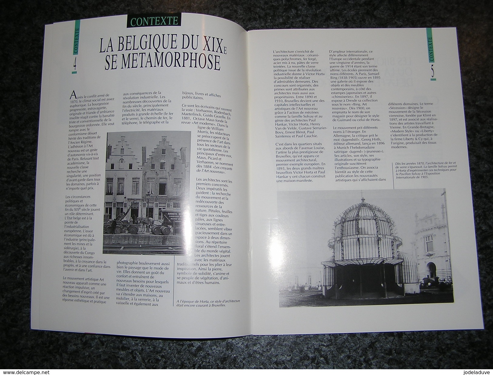 L' ART NOUVEAU A BRUXELLES  Victor Horta Parcours Artis Historia Régionalisme Belgique Architecture Art Déco Meuble - Belgien