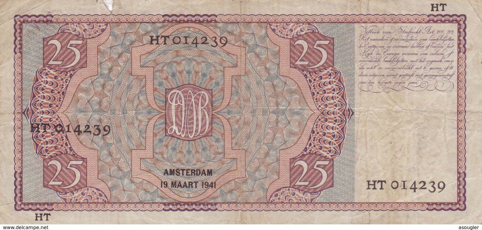 Netherlands 25 Gulden 1941 F P-50 - Altri & Non Classificati