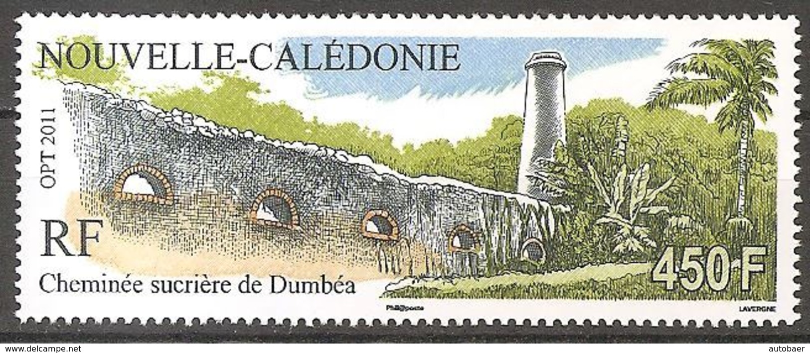 Neukaledonien Nouvelle Caledonie 2011 Cheminee Sucriere Dumbea Zuckerraffinerie Nimba  Michel No. 1574 MNH Postfr. Neuf - Unused Stamps
