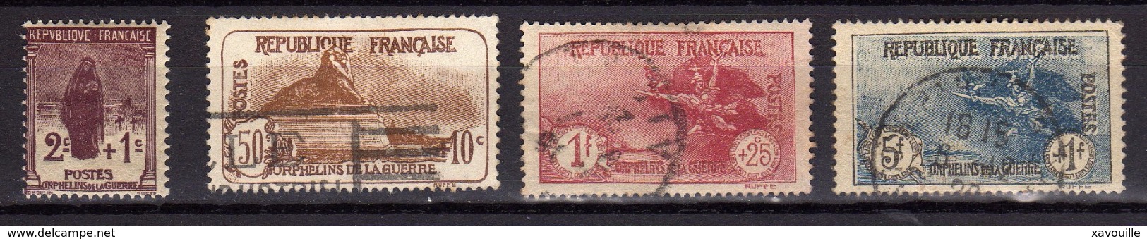 France - 1926 1927 - Série Orphelins - N°Y&T 229 à 232 - Forte Cote - Gebruikt