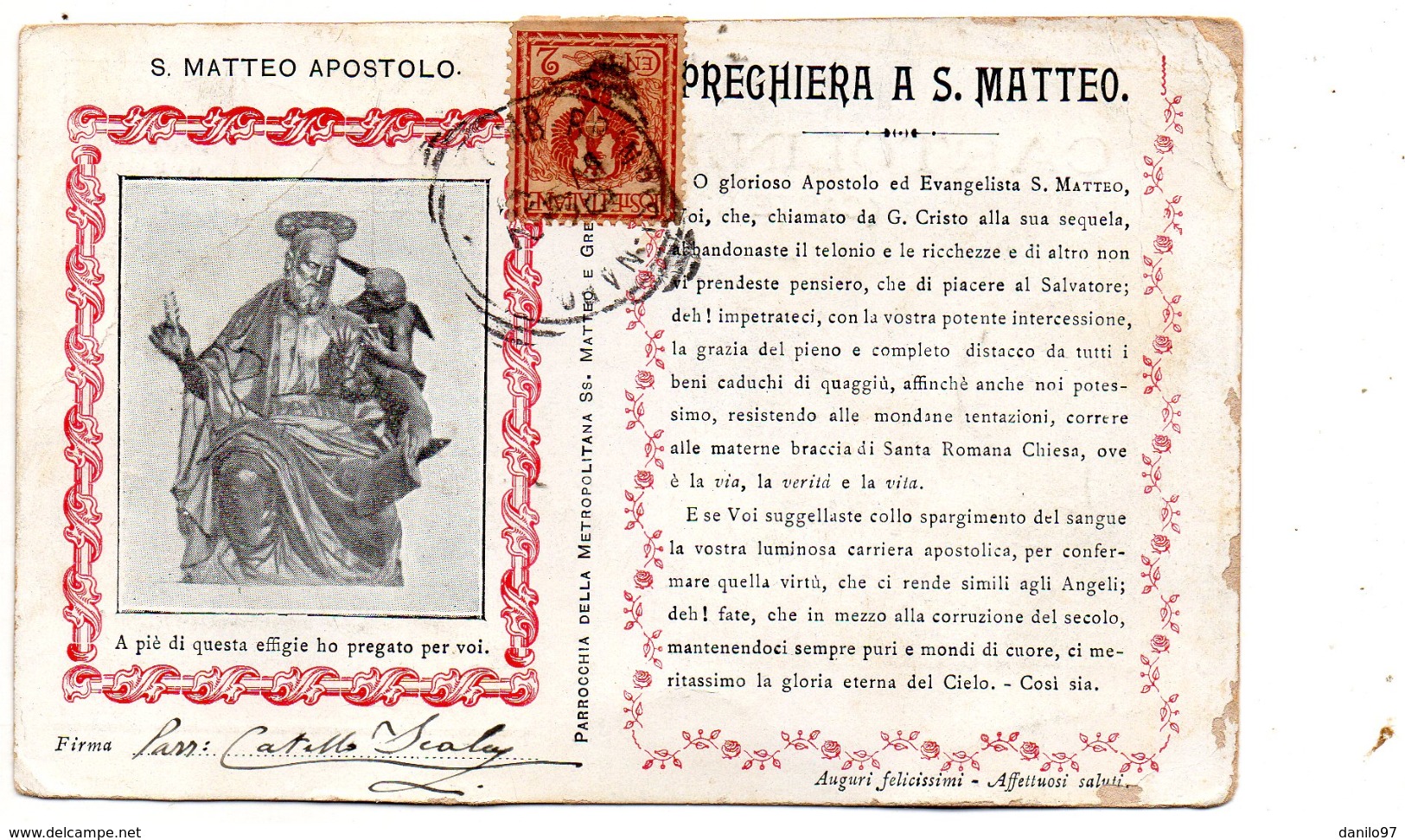 1902 CARTOLINA CON ANNULLO CASTELLAMMARE DI STABIA NAPOLI - Storia Postale