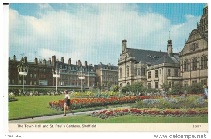 Angleterre -Yorkshire  - Sheffield - The Town Hall And Paul' Garden : ACHAT IMMEDIAT - Sheffield
