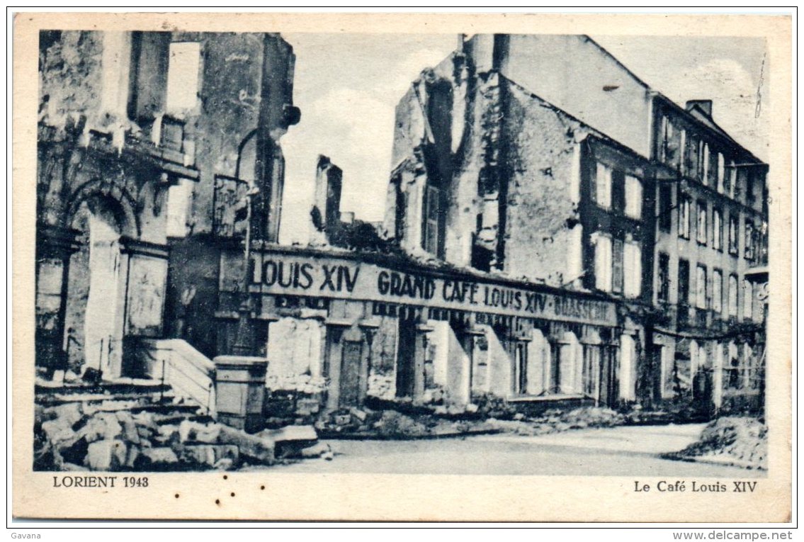 56 LORIENT 1943 -  Le Café Louis XIV - Lorient