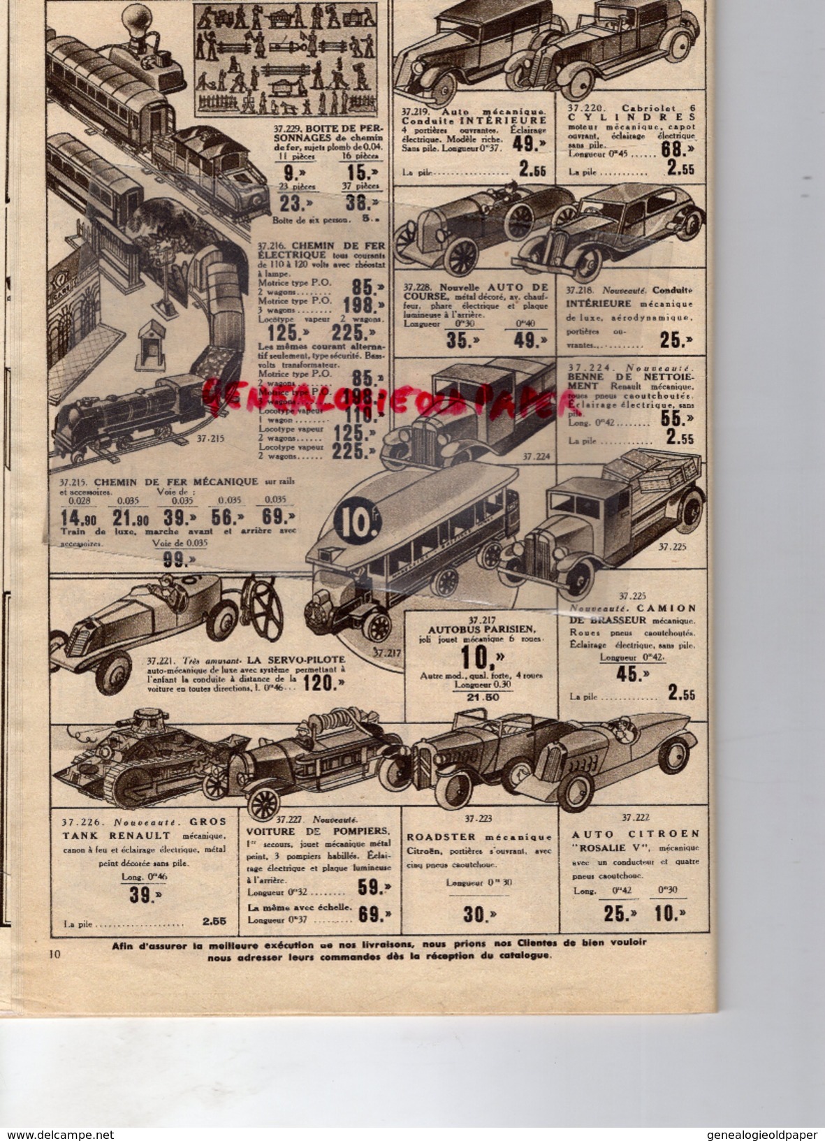 75- PARIS- BEAU CATALOGUE JOUETS ETRENNES- AU LOUVRE- 1934- POUPEE- VOITURE- VENO- CHEVAL-BIJOUTERIE-JEUX HASARD-OURS - 1900 – 1949