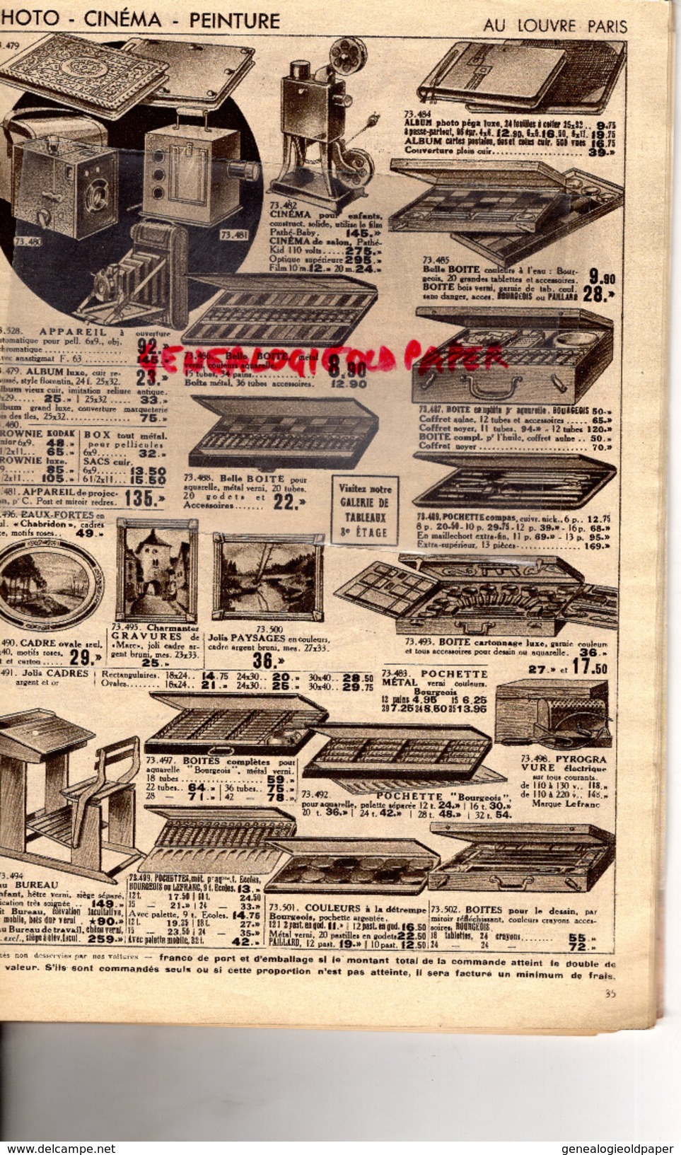 75- PARIS- BEAU CATALOGUE JOUETS ETRENNES- AU LOUVRE- 1934- POUPEE- VOITURE- VENO- CHEVAL-BIJOUTERIE-JEUX HASARD-OURS