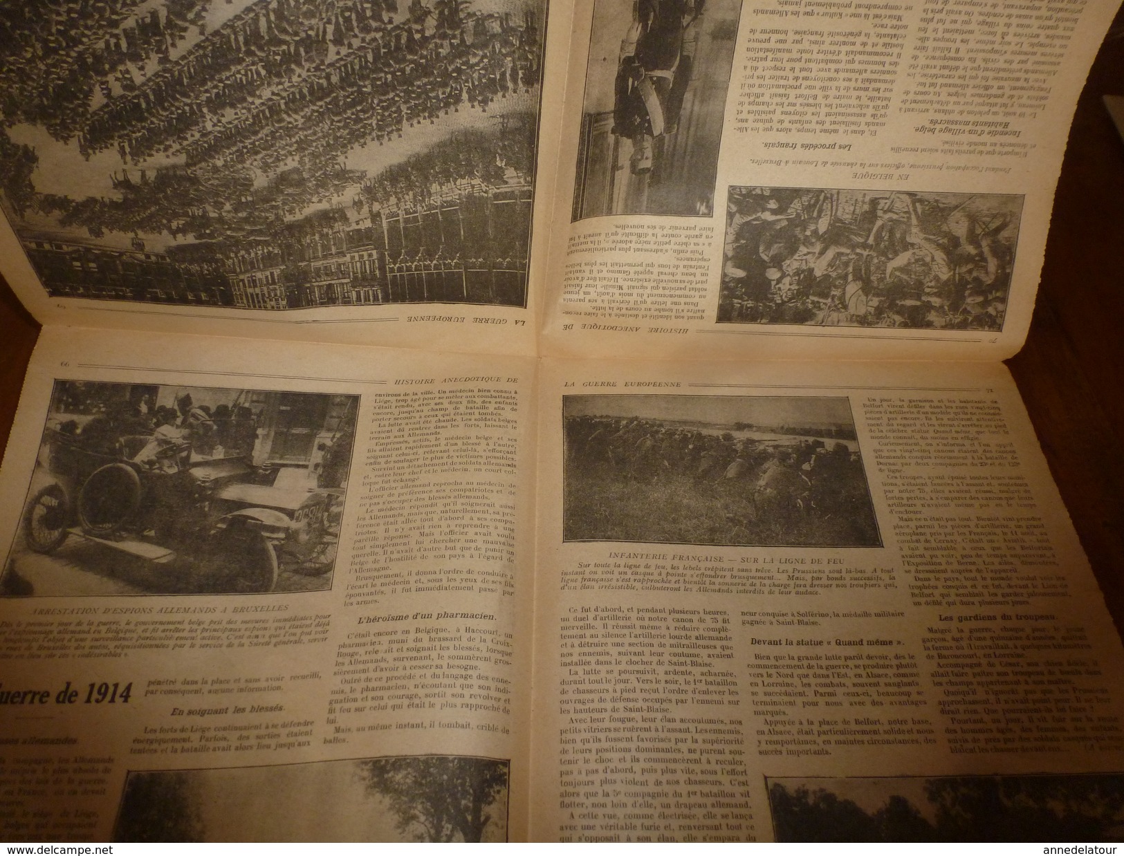 1914 ILLUSTRE NATIONAL Histoire Anecdotique GUERRE EUROPEENNE (NOS ZOUAVES En BELGIQUE) Résistance Héroïque Des Belges - French