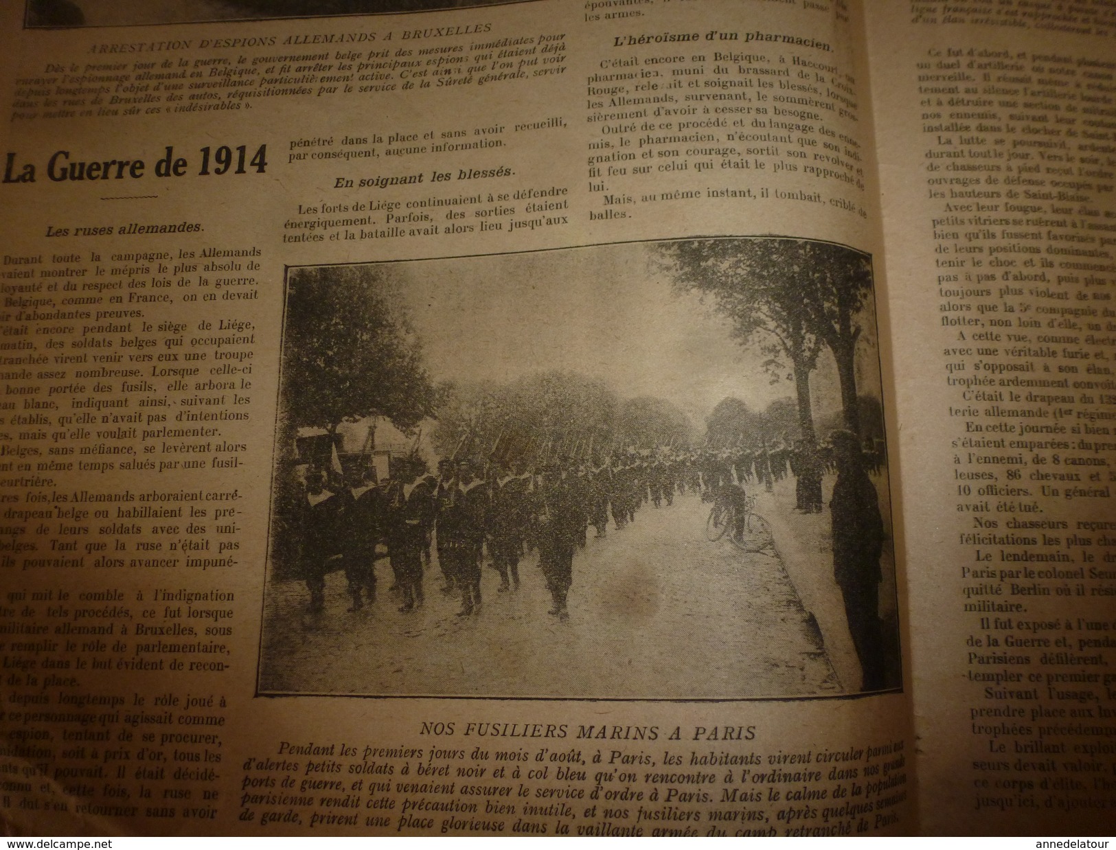 1914 ILLUSTRE NATIONAL Histoire anecdotique GUERRE EUROPEENNE (NOS ZOUAVES en BELGIQUE) résistance héroïque des belges