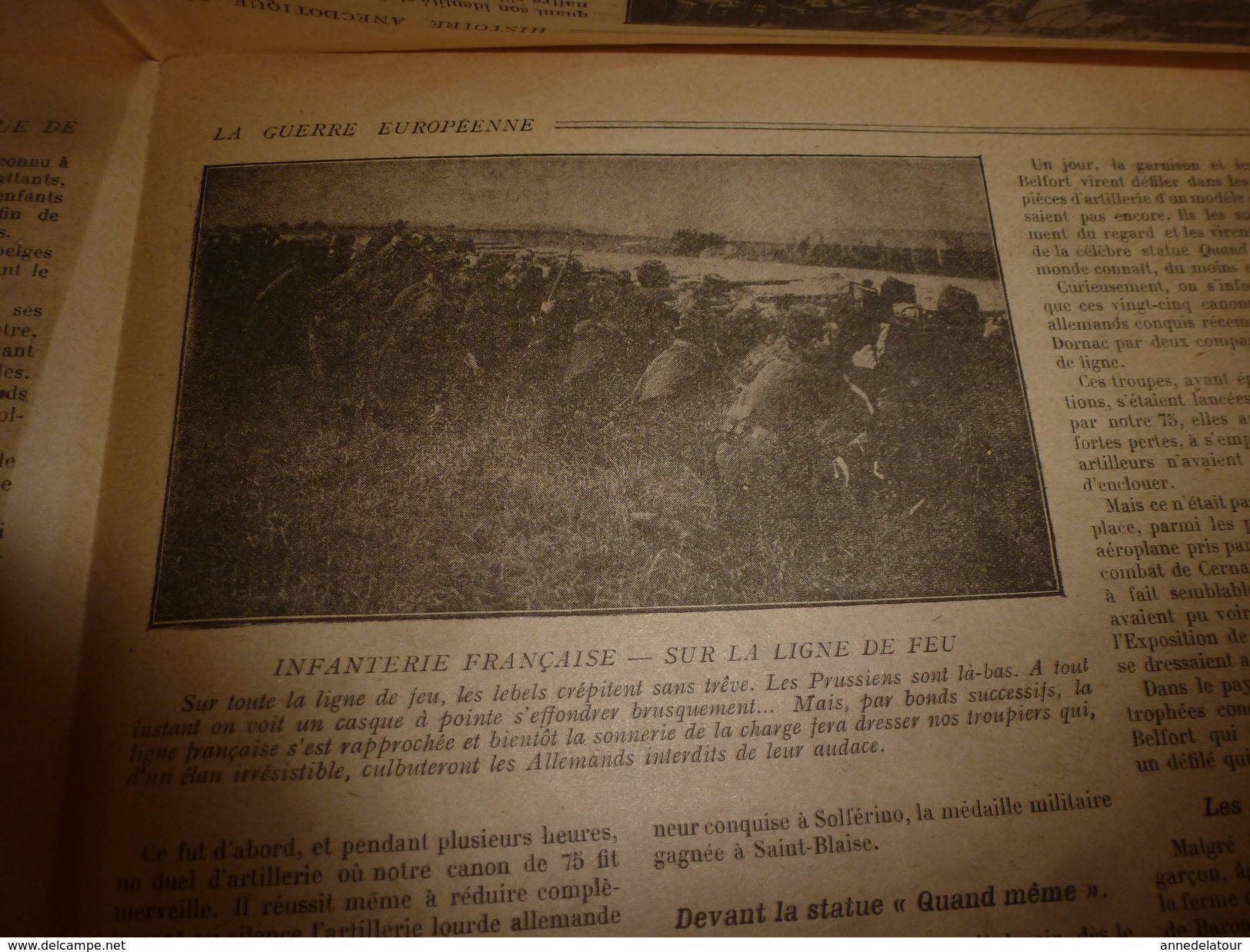 1914 ILLUSTRE NATIONAL Histoire anecdotique GUERRE EUROPEENNE (NOS ZOUAVES en BELGIQUE) résistance héroïque des belges