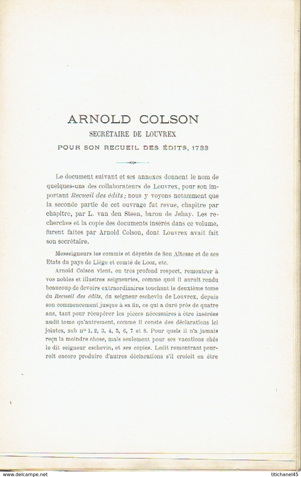 Bulletin De La Société Des Bibliophiles Liegeois 5 Fascicules 1892-1895 Le Martyre De Saint Lambert & Les Sceaux... - Histoire