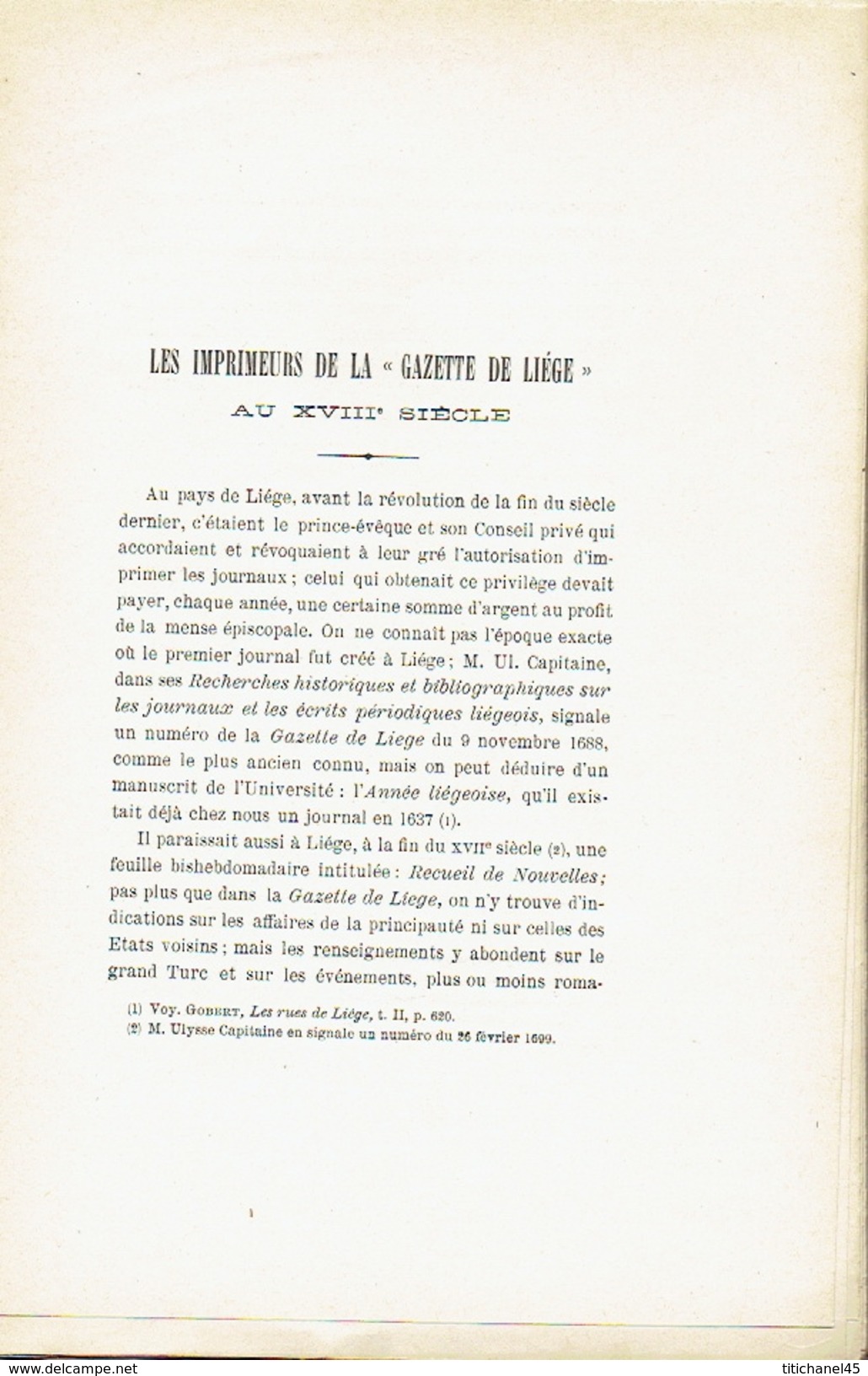 Bulletin de la Société des Bibliophiles Liegeois 5 fascicules 1892-1895 Le Martyre de Saint Lambert & les Sceaux...