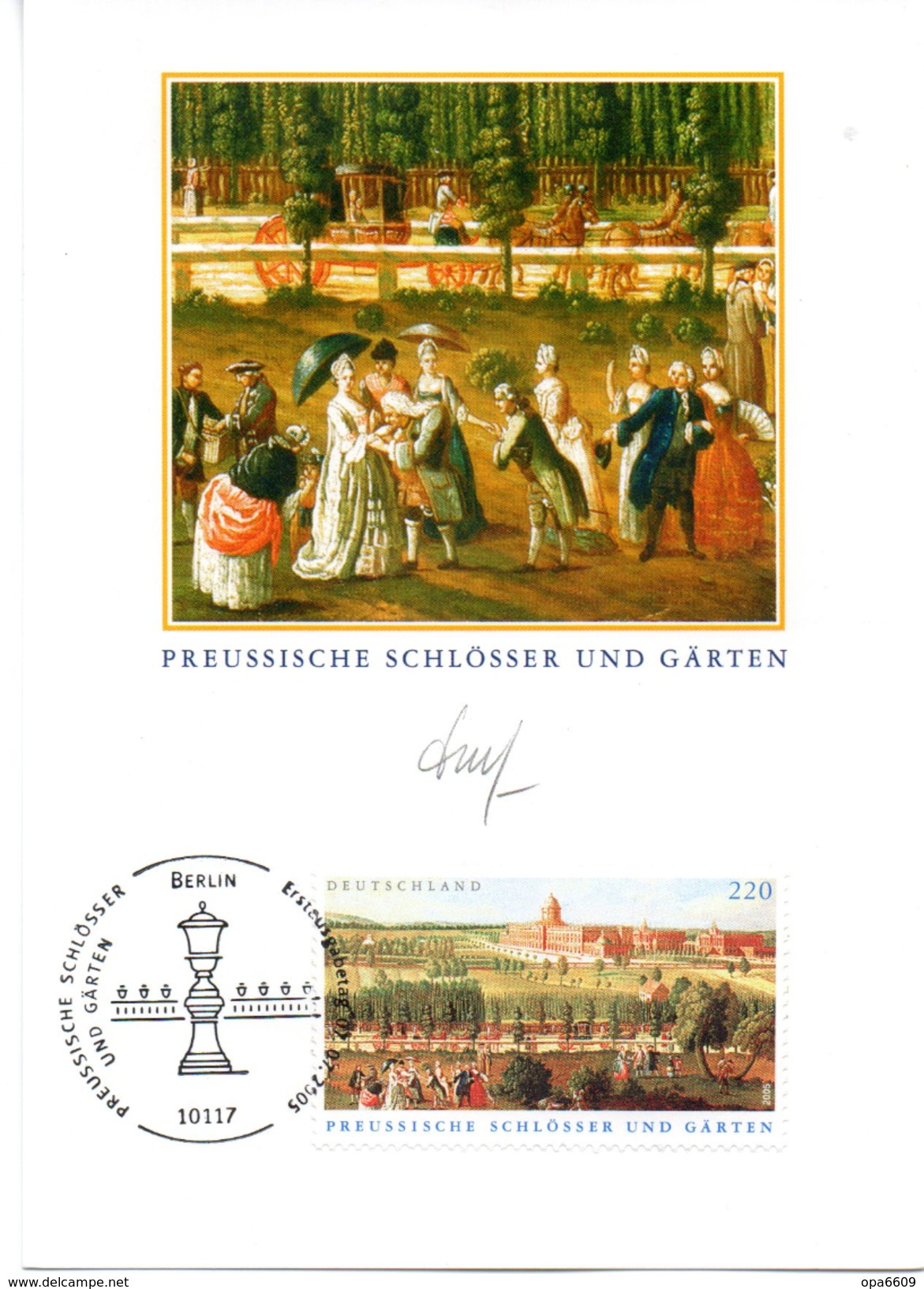 BRD Maximumkarte "Preußische Schlösser Und Gärten" Mi 2476 ESSt 7.7.2005 BERLIN - Sonstige & Ohne Zuordnung