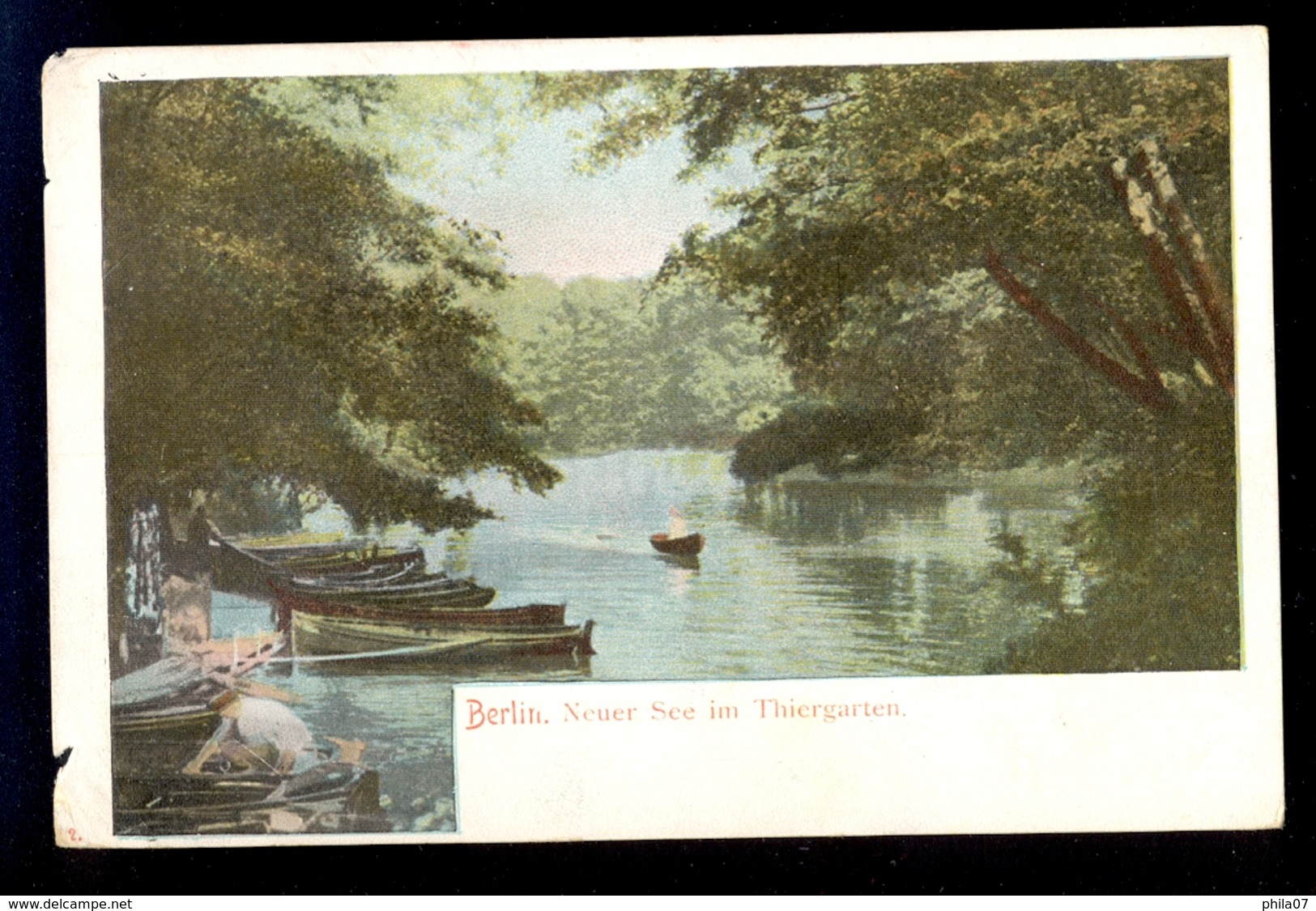 Berlin Neuer See Im Thiergarten / Year 1901 / Postcard Circulated, 2 Scans - Tiergarten