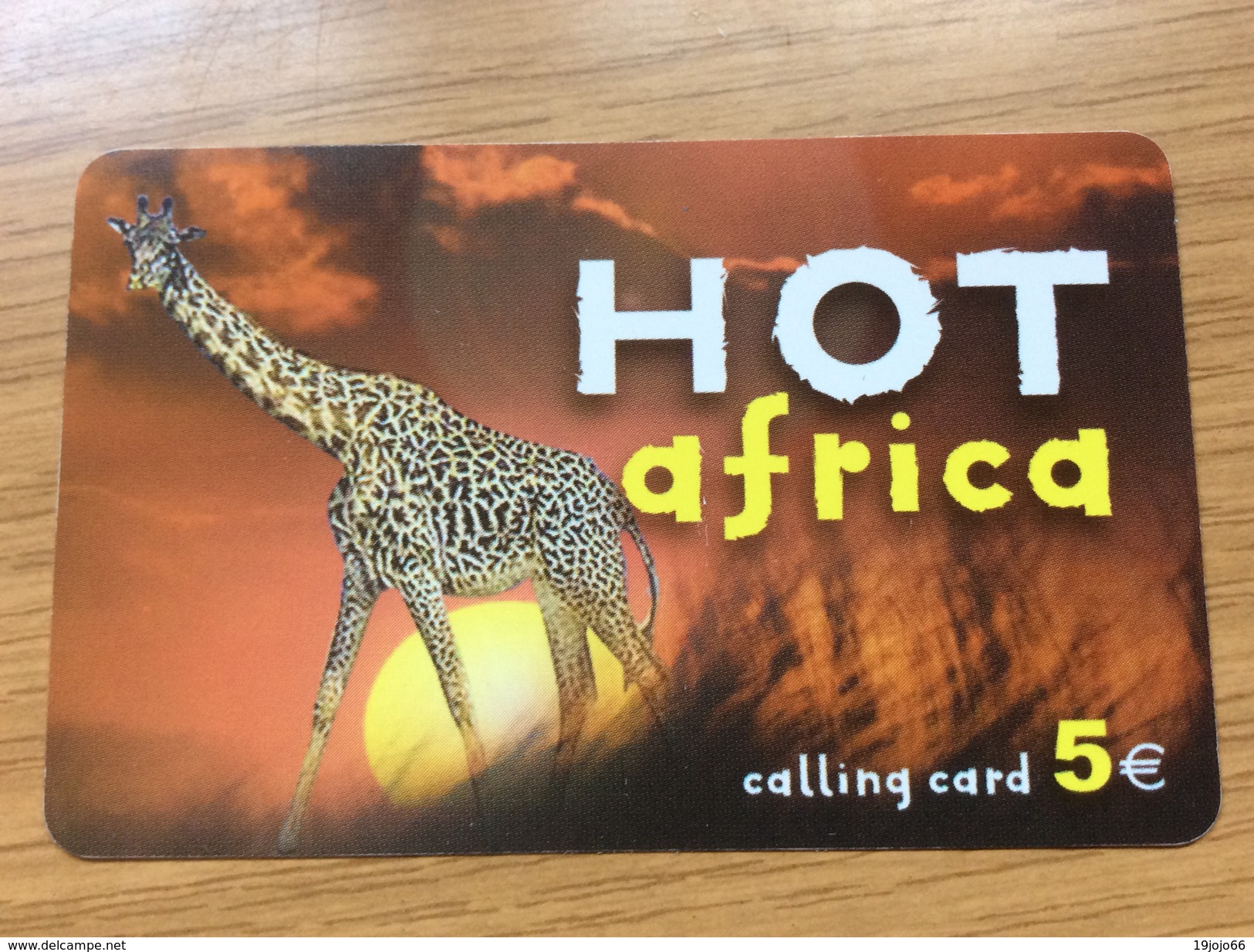 Hot Africa   5 &euro; - Giraffe   -  Fine Used Condition - GSM, Cartes Prepayées & Recharges
