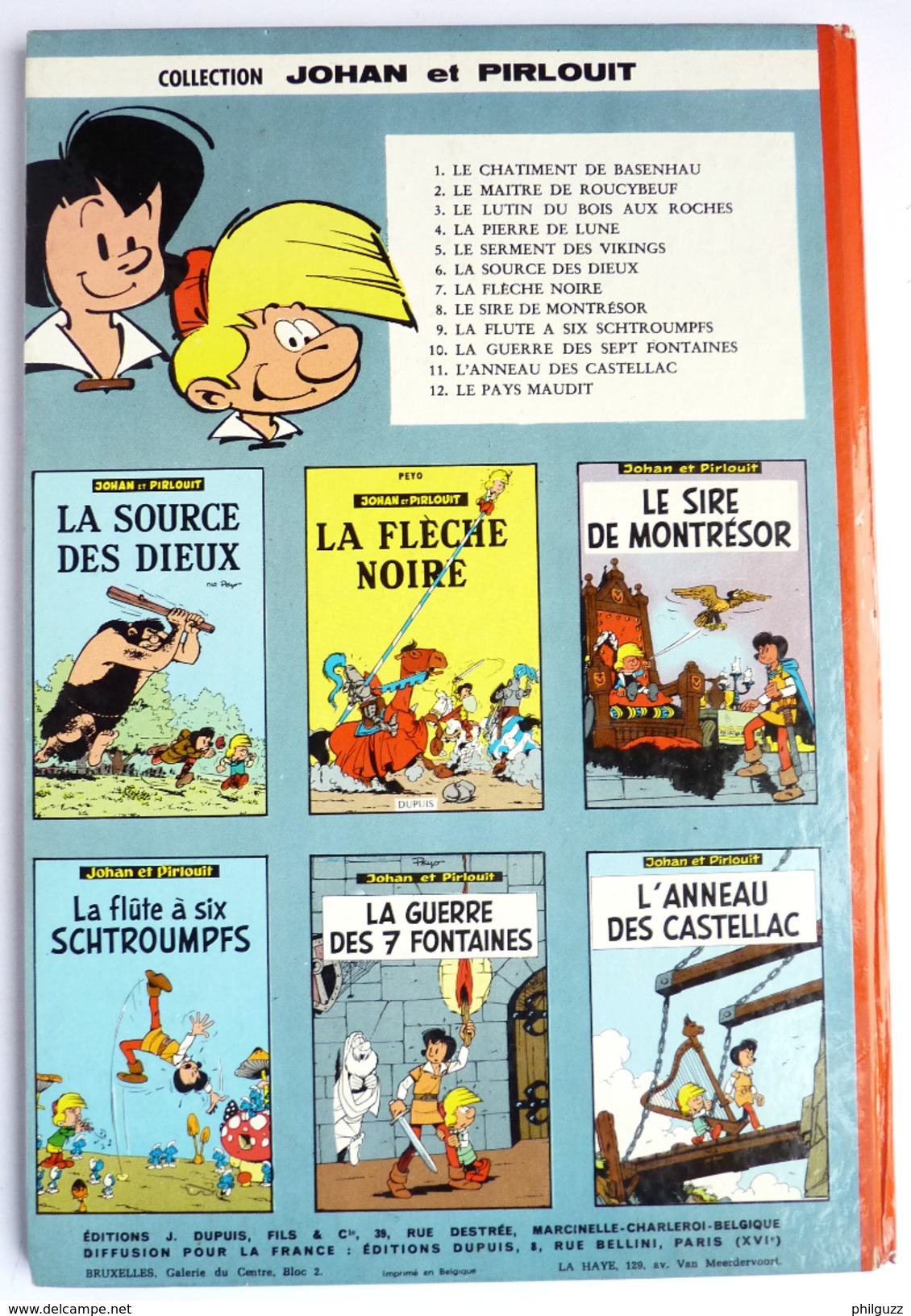 BANDE DESSINEE JOHAN & PIRLOUIT - DOS ROND 01/1964 - BE- - PEYO - LE SERMENT DES VIKINGS - T 5 - Johan Et Pirlouit