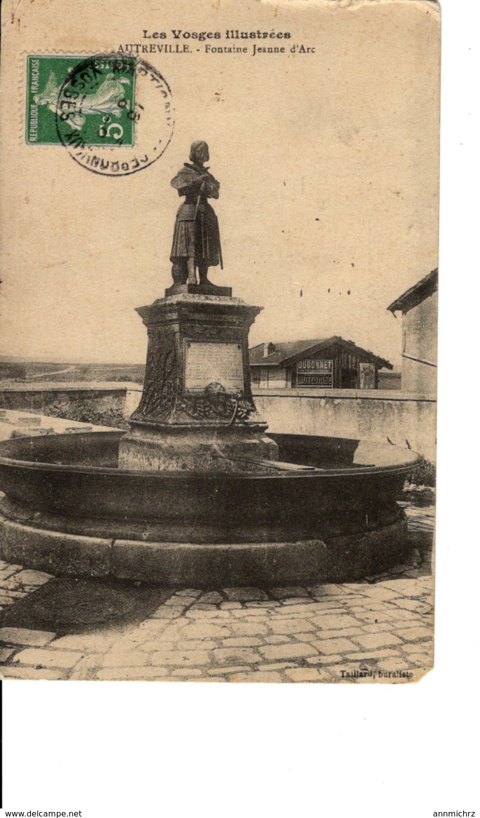 AUTREVILLE FONTAINE JEANNE D'ARC 1912 - Other & Unclassified