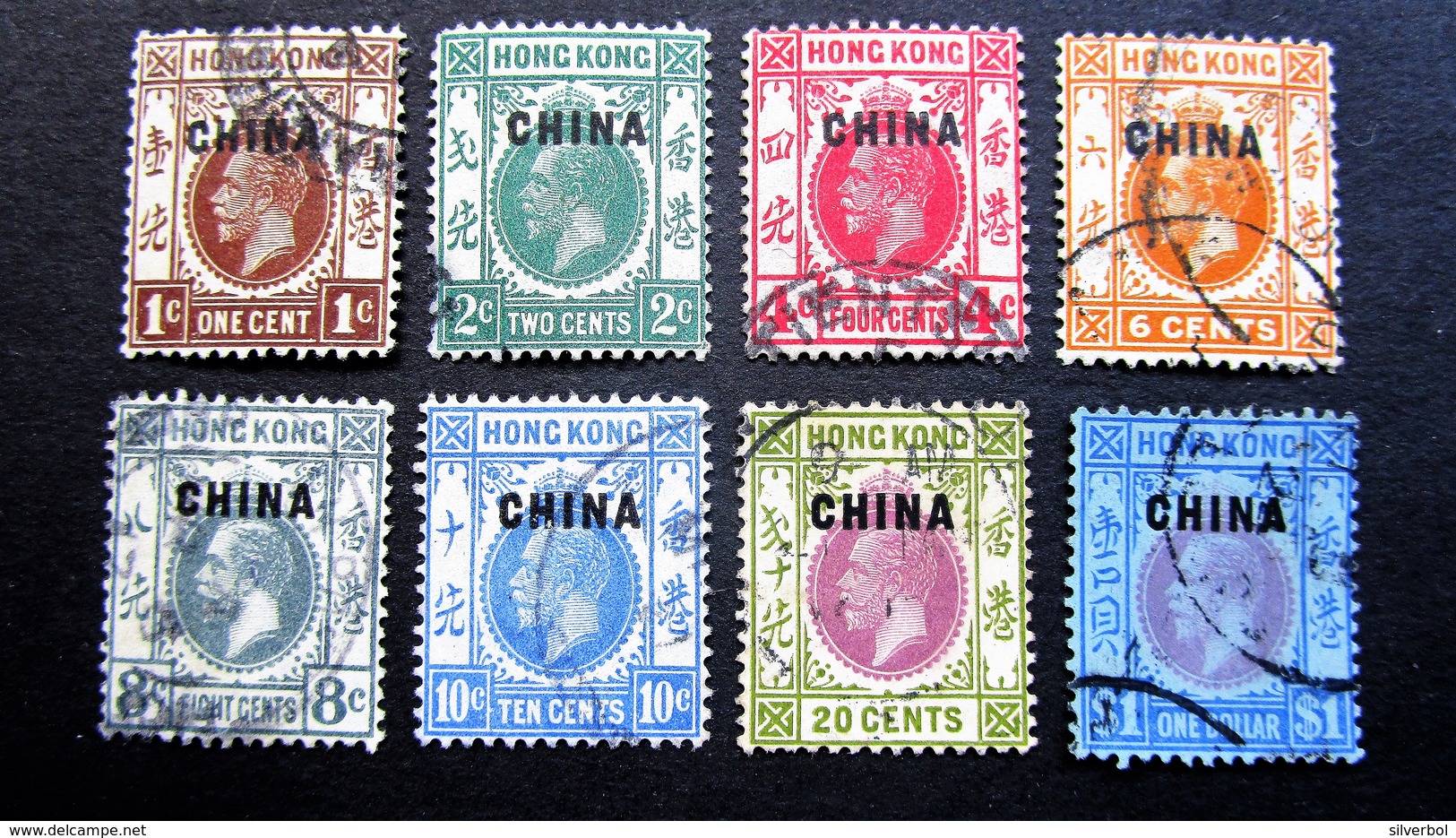 B1779 - Hong Kong - 1922 - S.G. 18-27 - Used Stamps