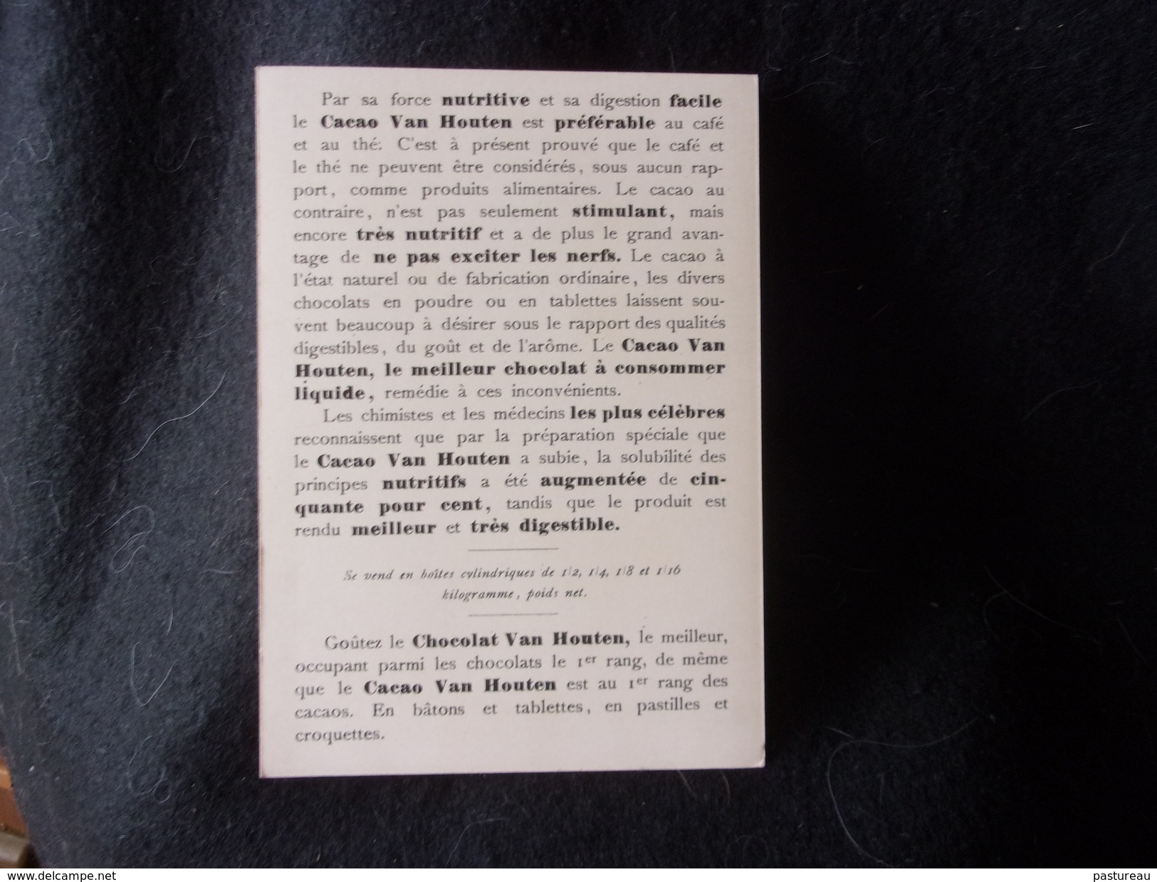 Chocolat. Cacao  Van - Houten. Grand Chromo 11 X 15.Voir 2 Scans.Japon.Les Petits Métiers De Rue. - Van Houten