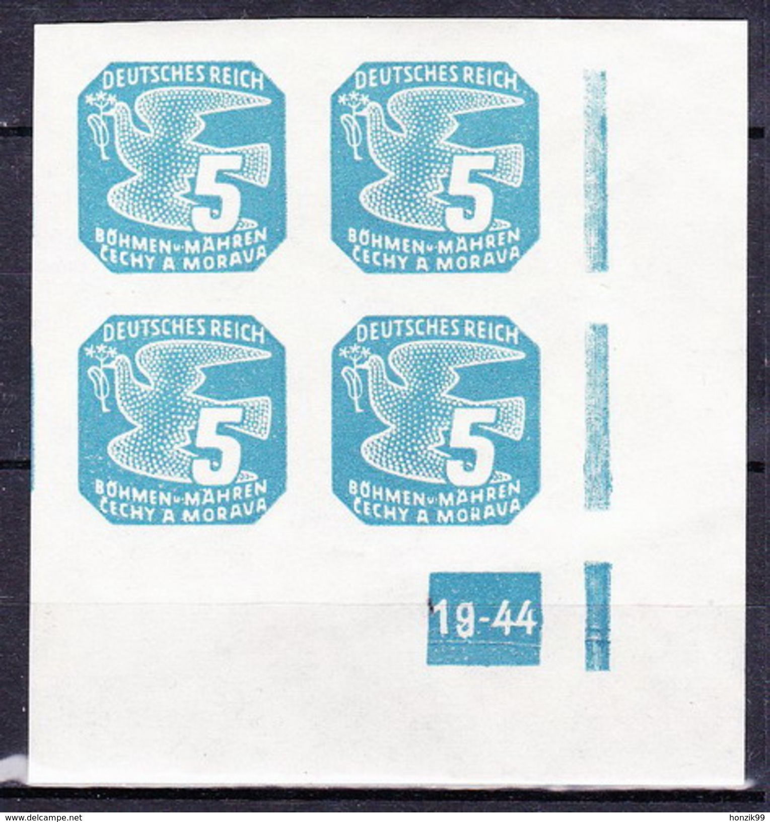Boheme Et Moravie 1943 Mi 118 (Yv TPJ 12) Bloc De 4, (MNH) ** - Unused Stamps