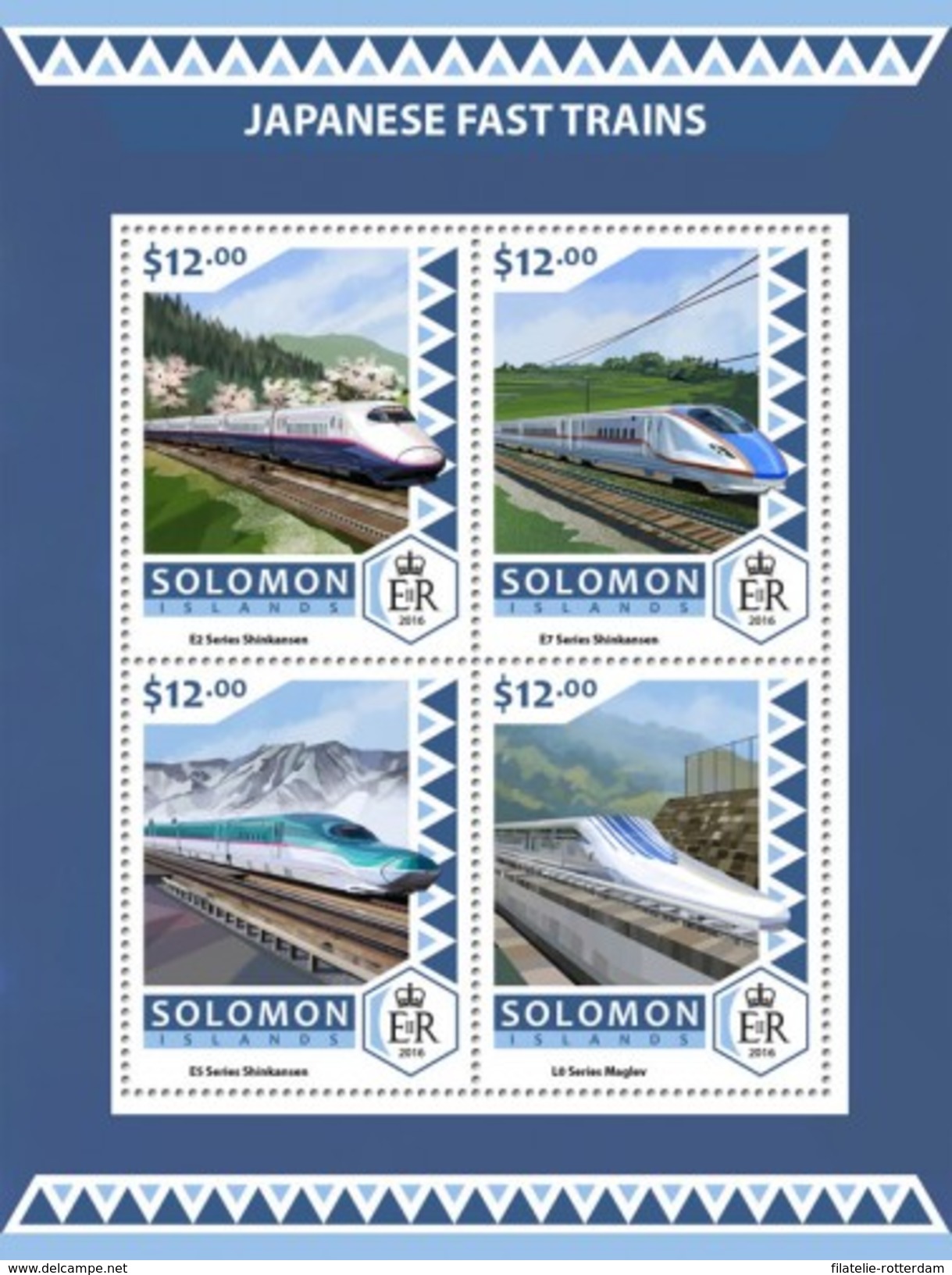 Solomoneilanden / Solomon Islands - Postfris / MNH - Sheet Treinen 2016 - Solomoneilanden (1978-...)