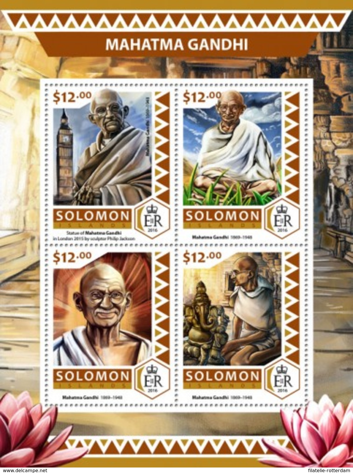 Solomoneilanden / Solomon Islands - Postfris / MNH - Sheet Mahatma Gandhi 2016 - Solomoneilanden (1978-...)