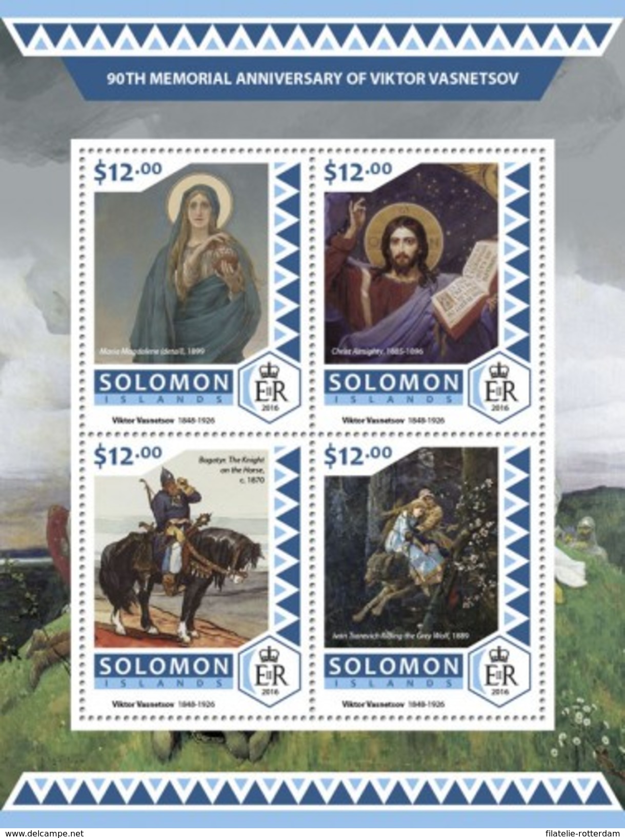 Solomoneilanden / Solomon Islands - Postfris / MNH - Sheet Viktor Vasnetsov 2016 - Solomoneilanden (1978-...)