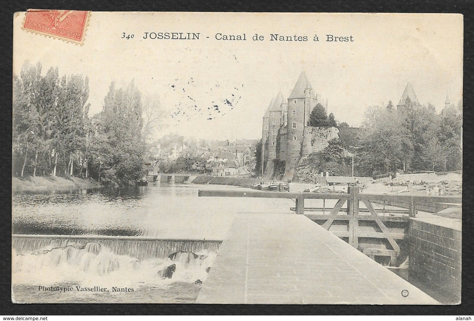 JOSSELIN Canal De Nantes à Brest Ecluse (Vassellier) Morbihan (56) - Josselin